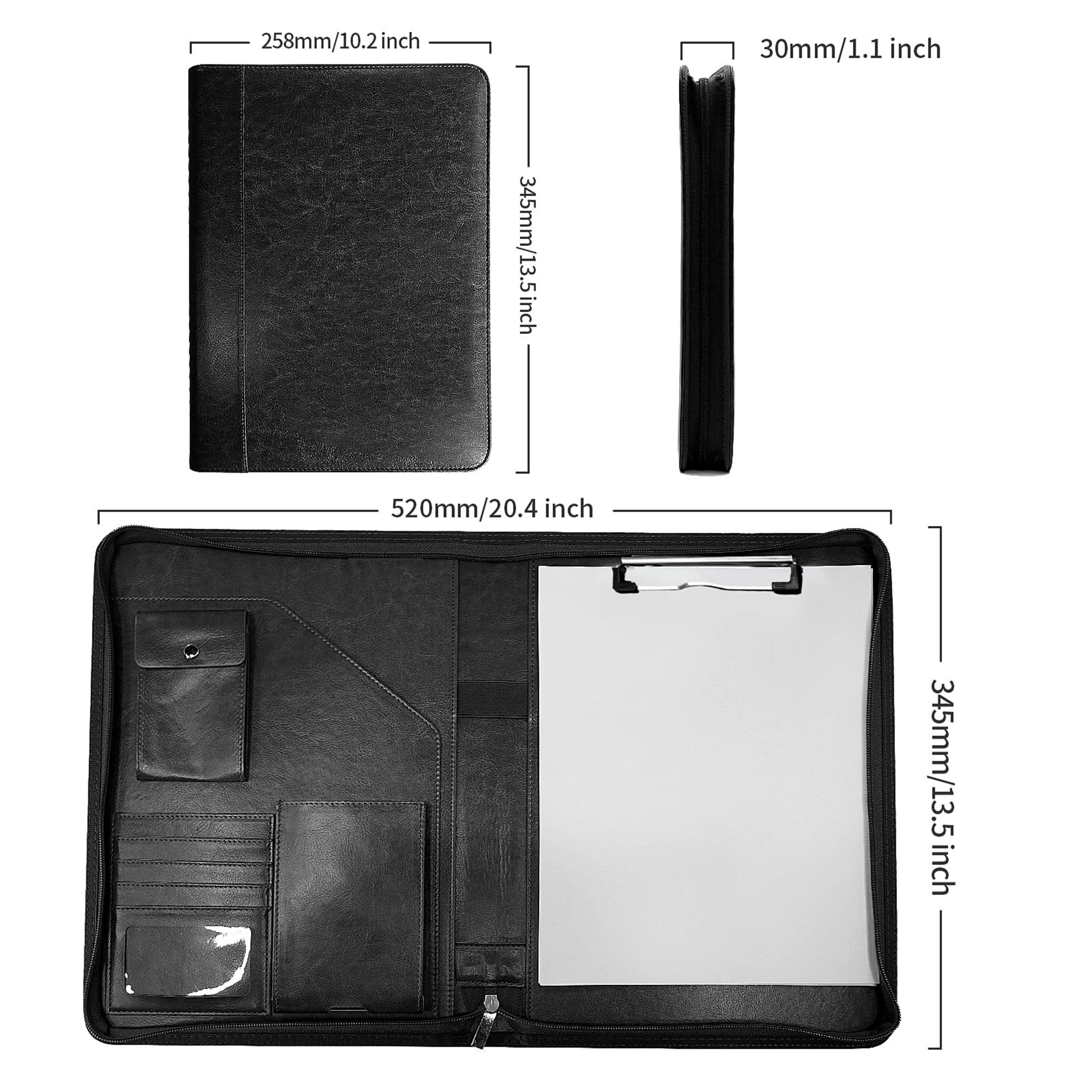 Zipper Buggy Bag Leather Planning Loose-leaf Envelope Storage Bag 6