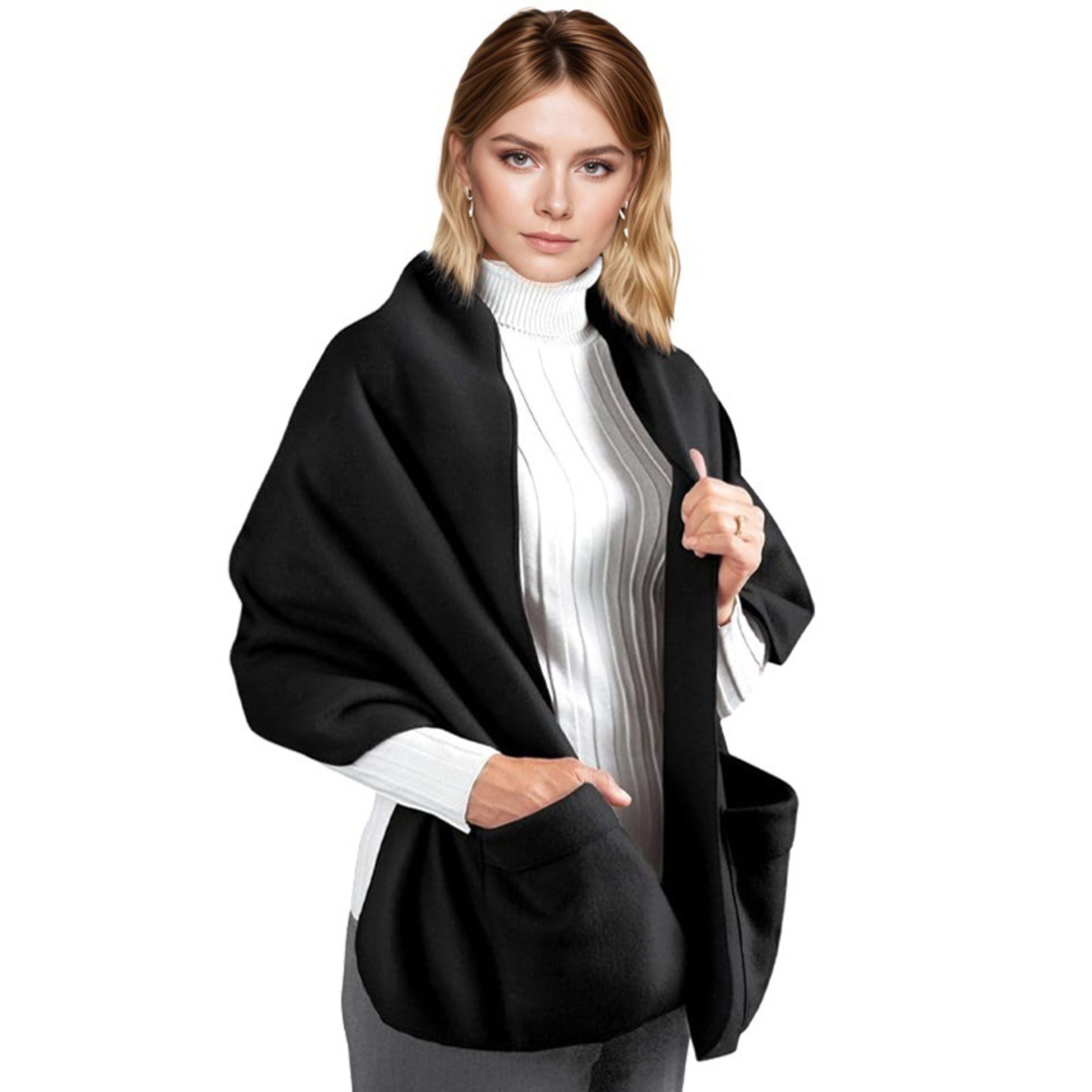 Thickened Minimalist Pocket Scarf For Europe And America 4