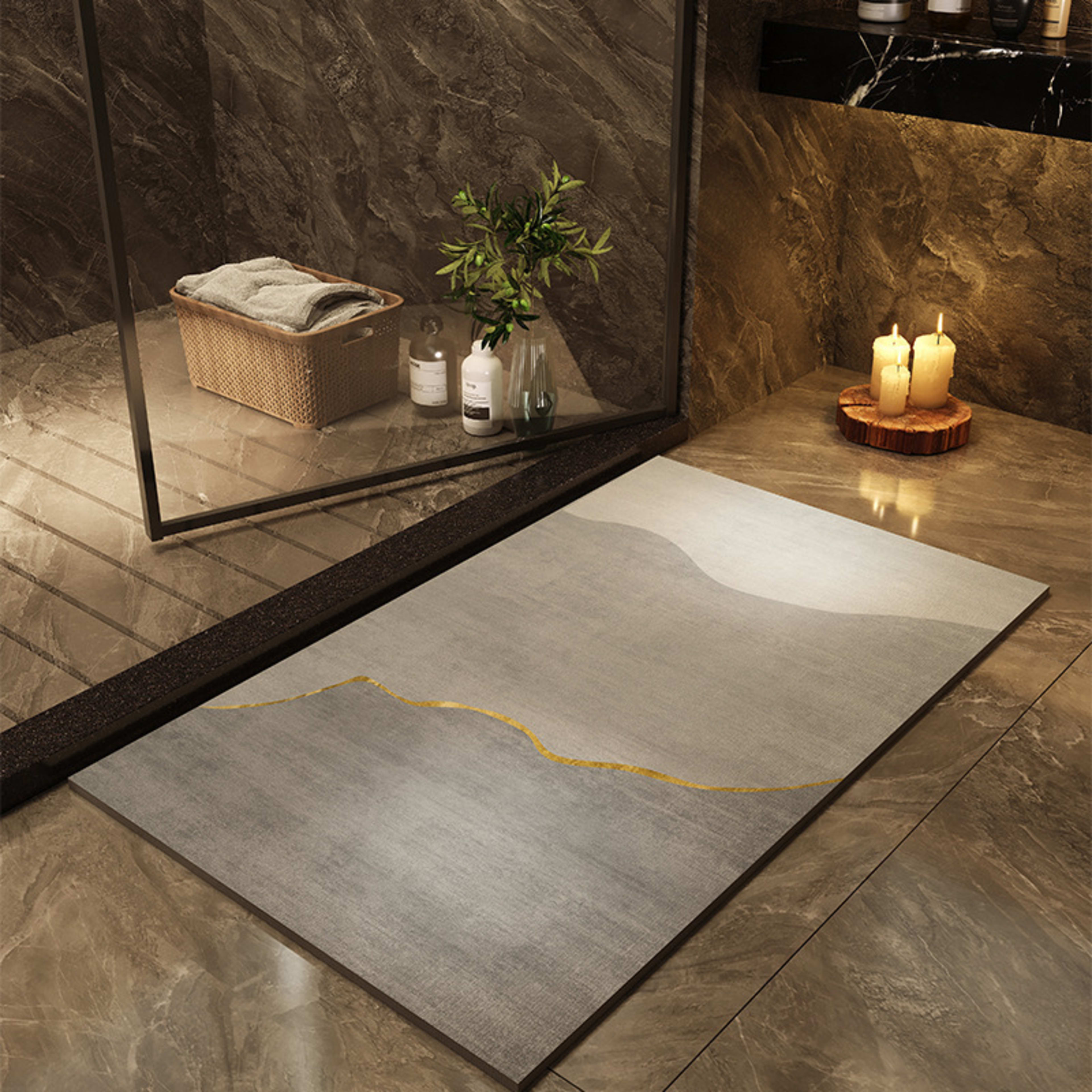 Printed Quick-drying Water-absorbent Bathroom Floor Mat 4