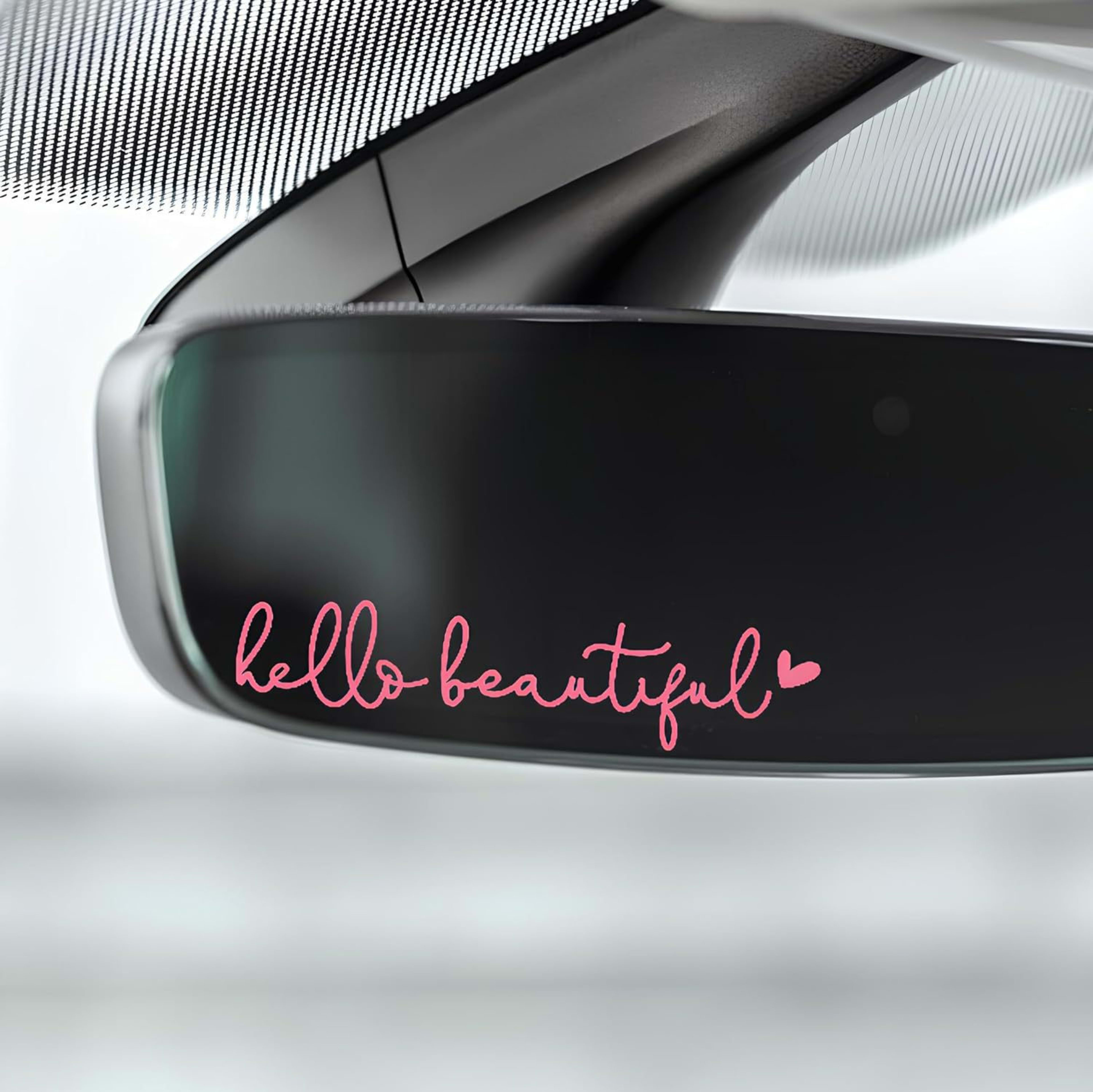 Hello Beautiful Car Rearview Mirror Stickers 12