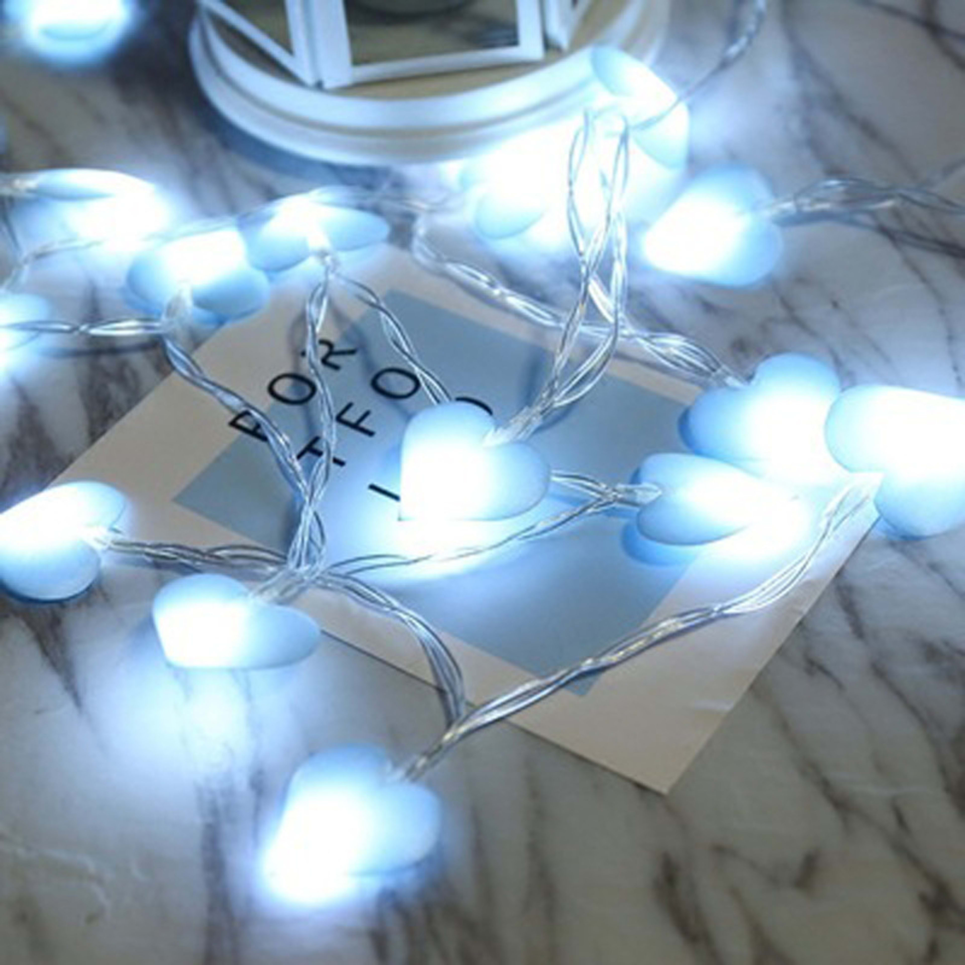 Fabric Love Lighting Chain Decorative Heart-shaped Romantic 7