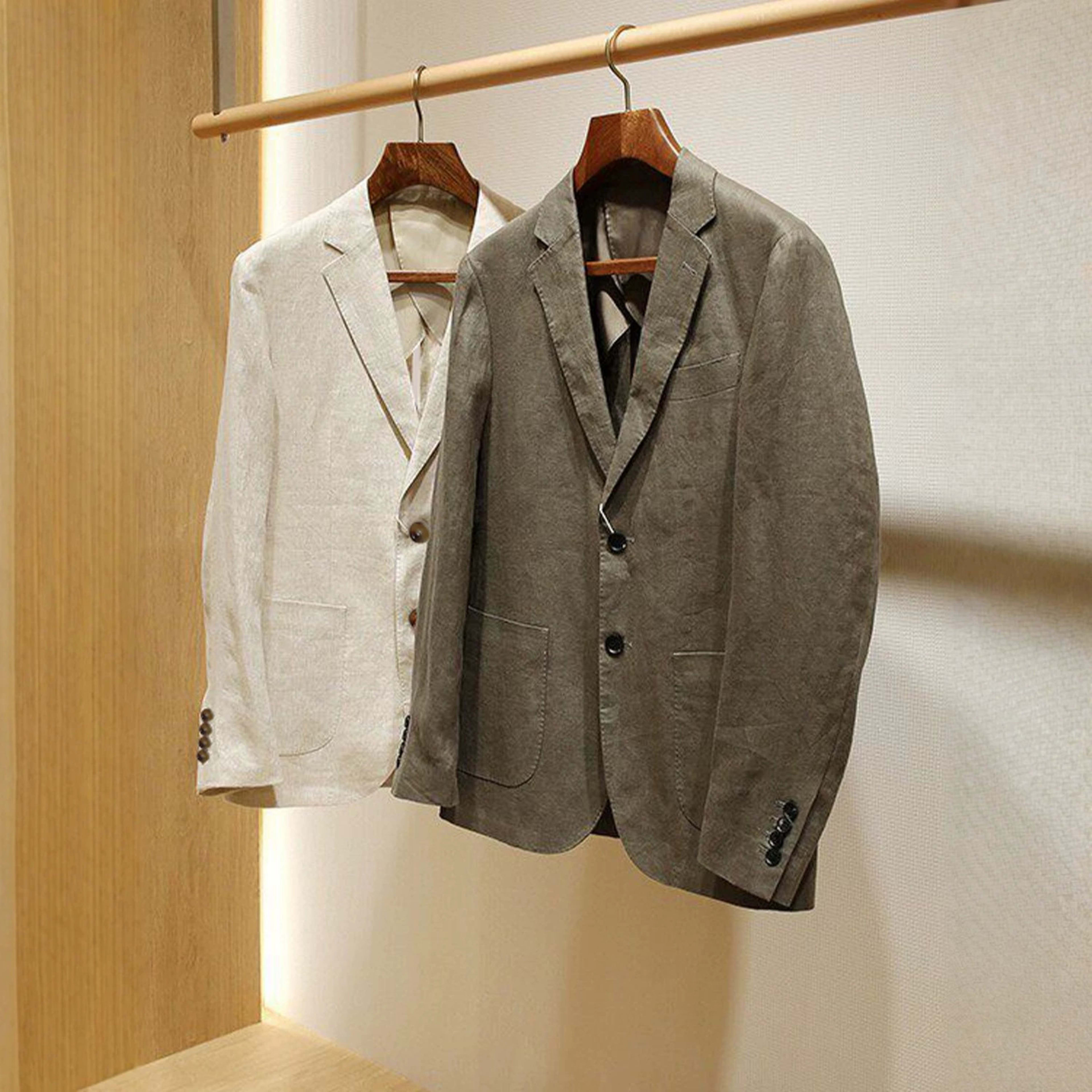Plus-size Mens Linen Slim-fit Suit Set
