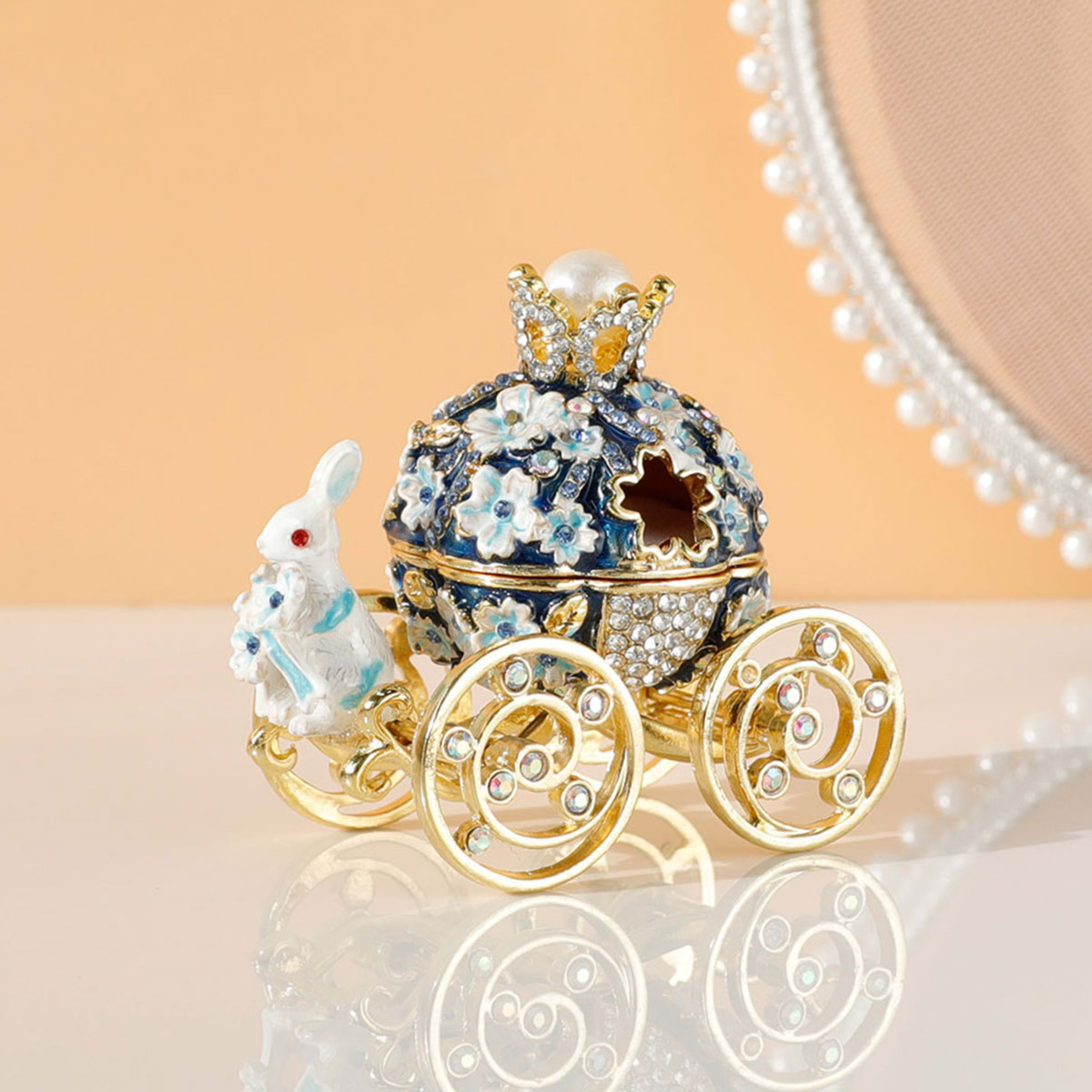 Creative Princess Carriage Cherry And Bunny Ornament Storage Box 1