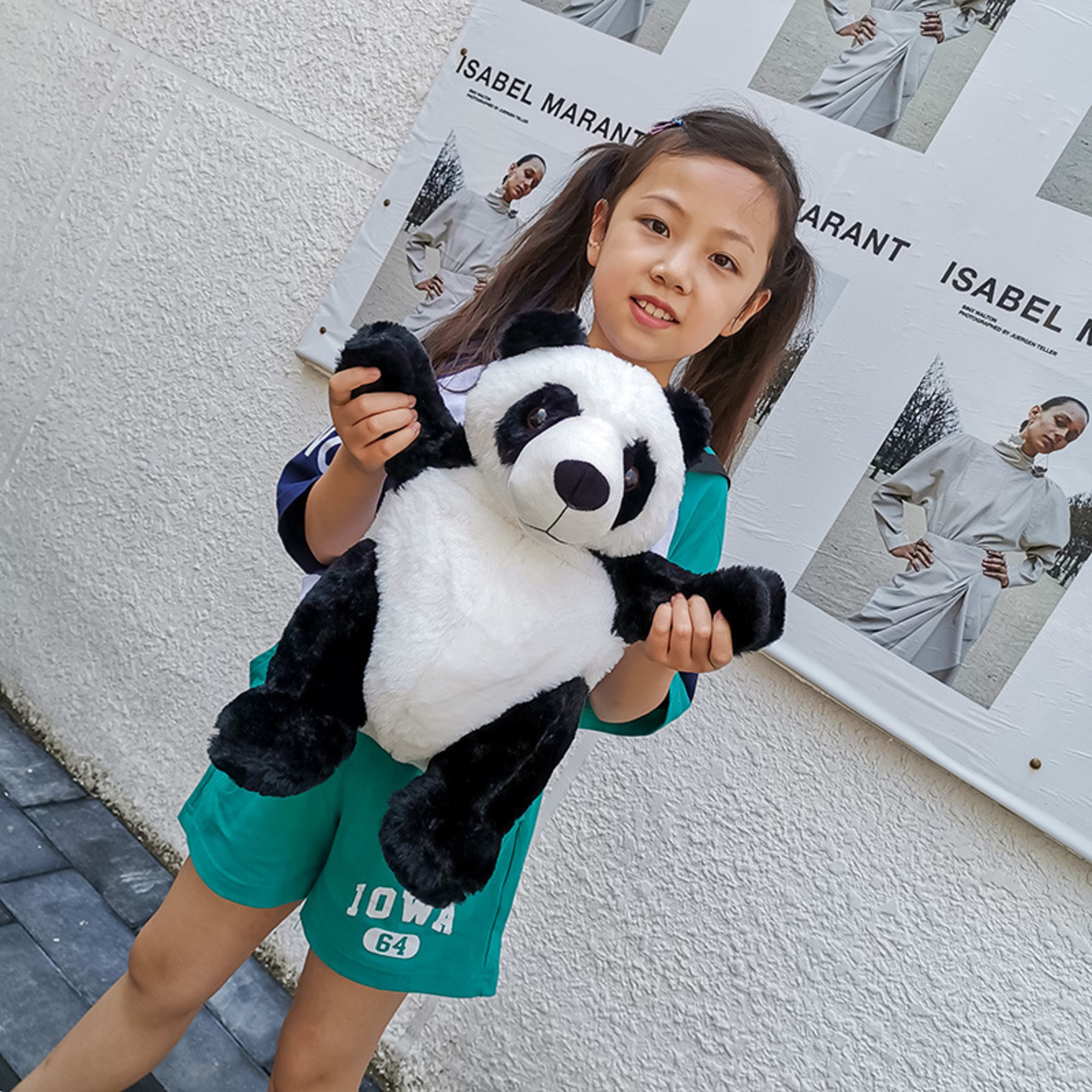 Cute Panda Small Backpack Fashion Boys And Girls Cartoon Plush Bag 2