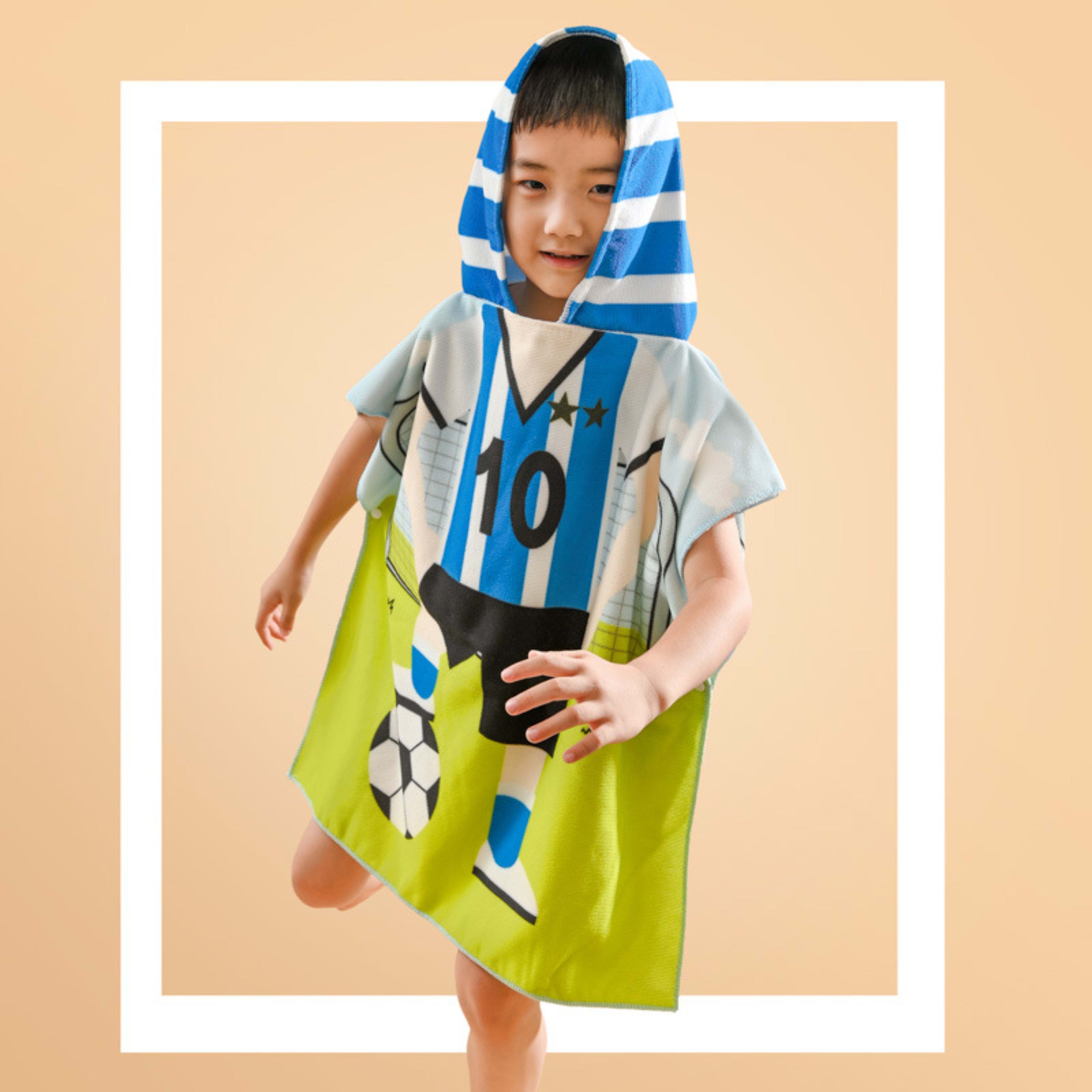 Children's Absorbent Beach Towel Dinosaur Bathrobe 3