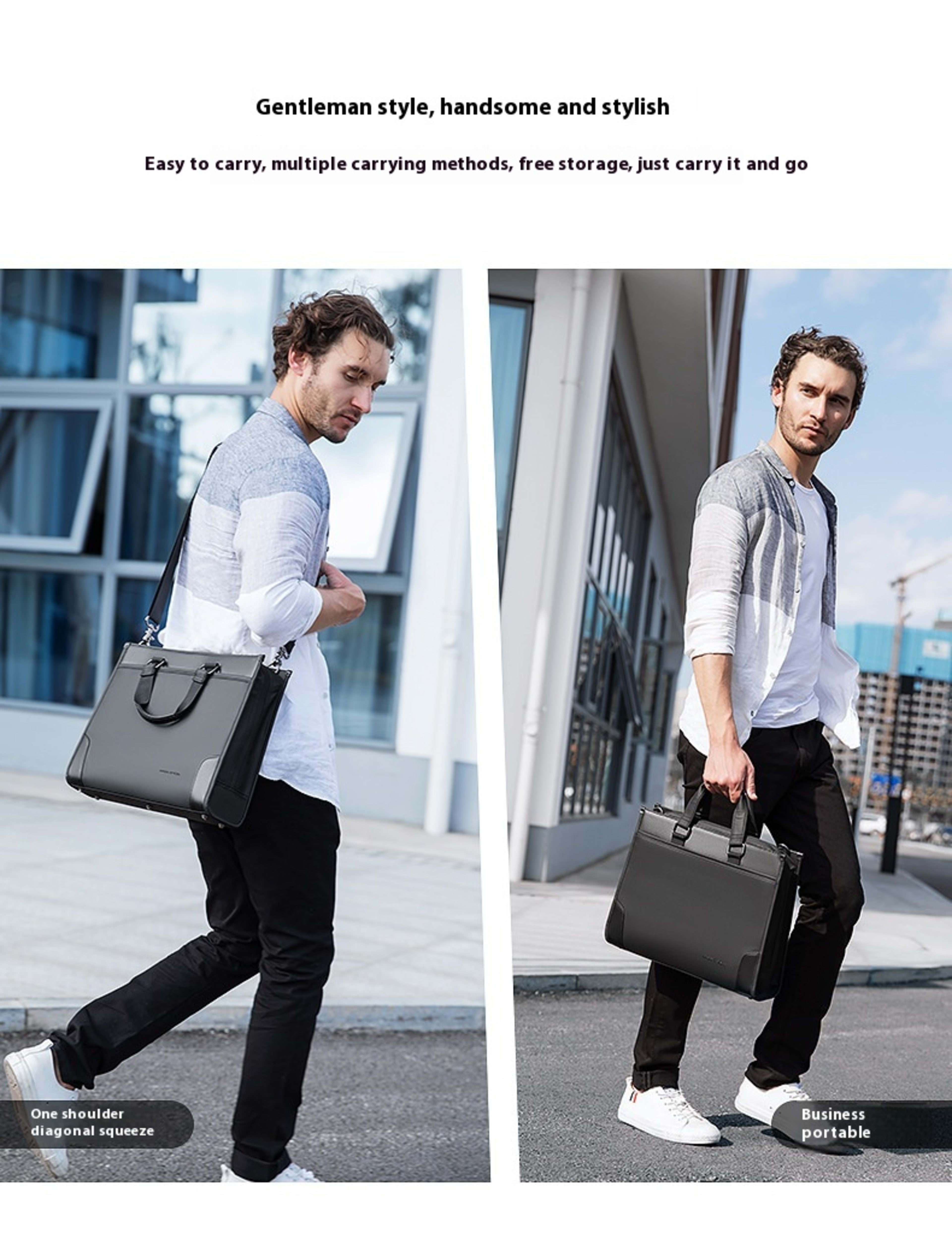 Men's Business Handheld Notebook Computer Briefcase 13