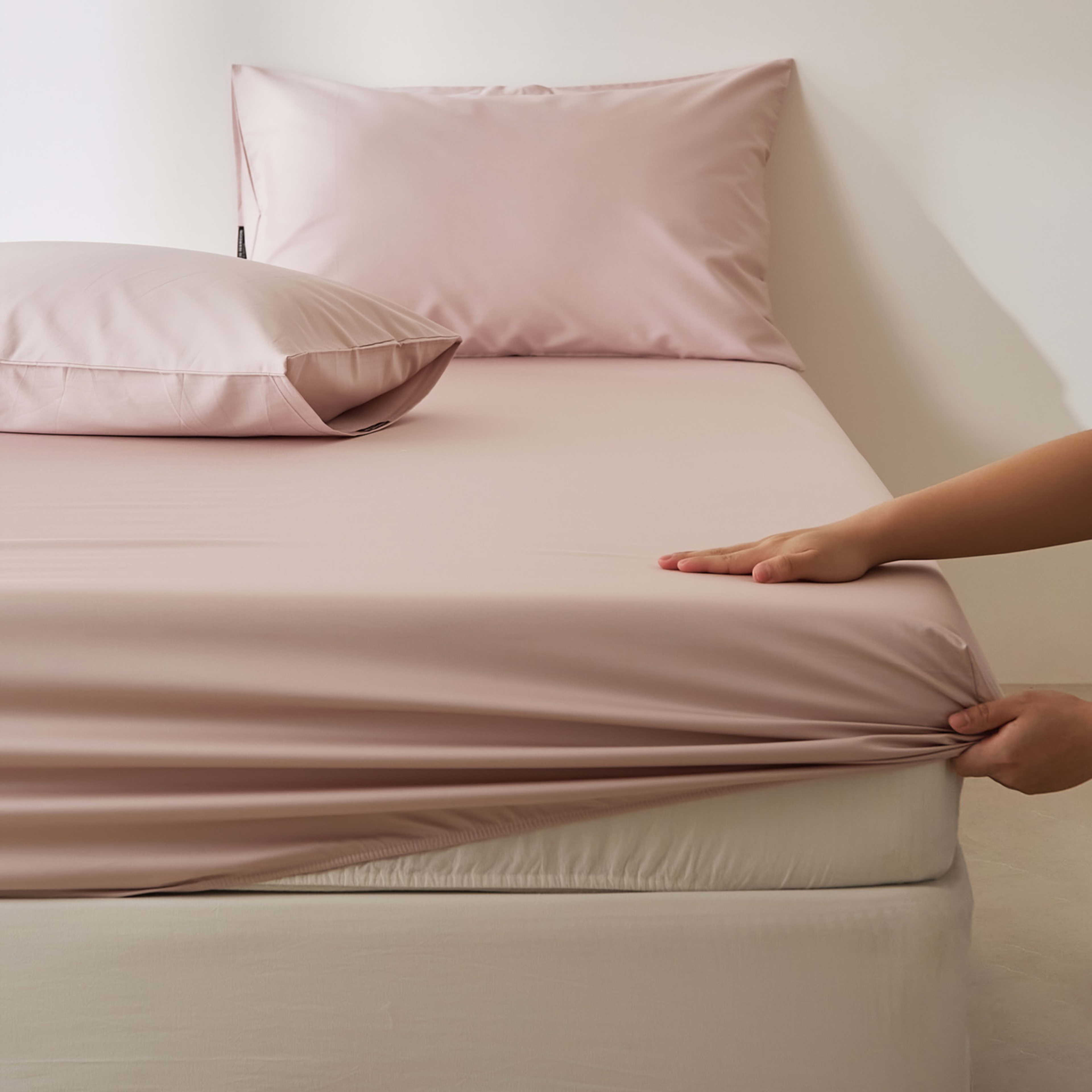 Solid-color Satin Cotton Bedspread Protector Cover 12
