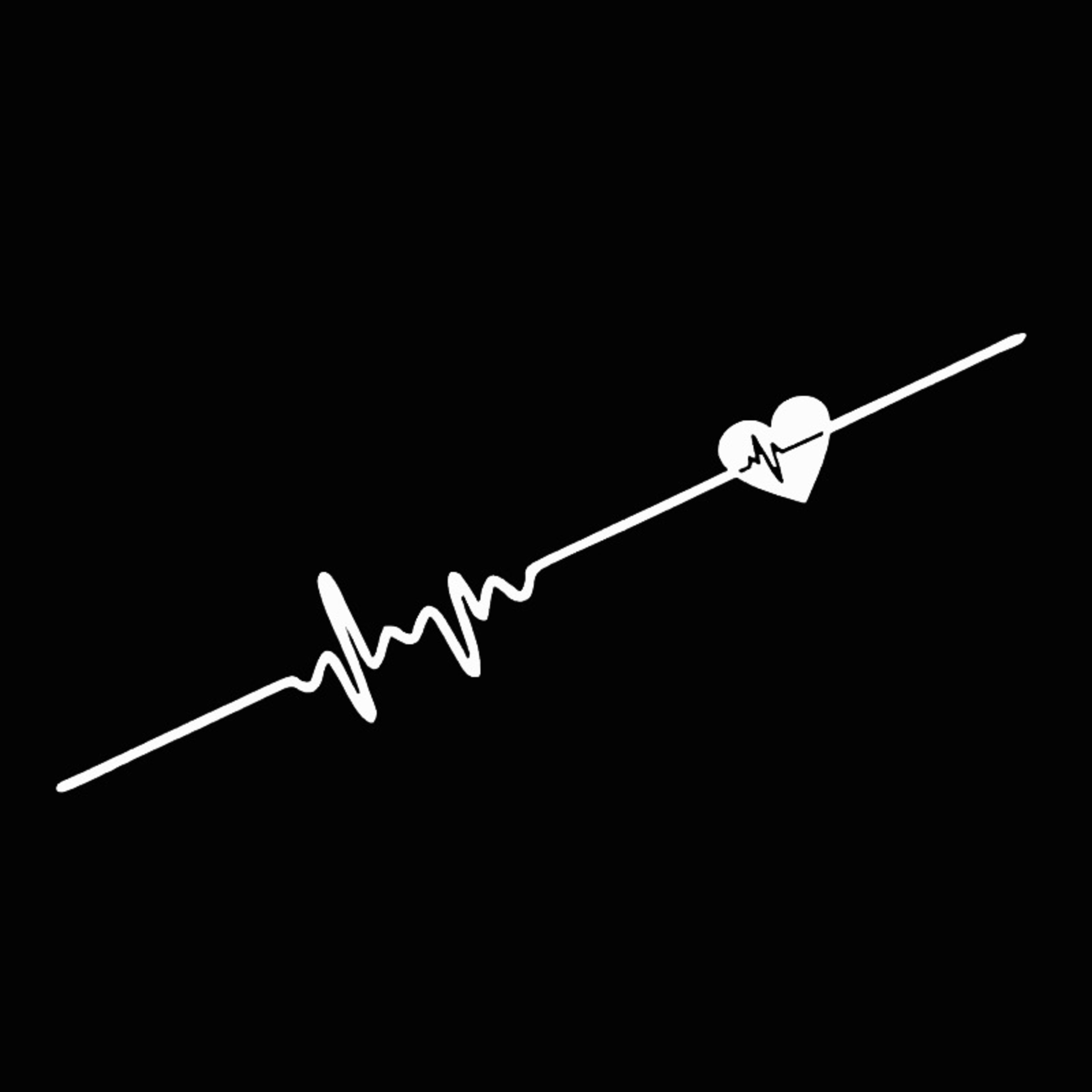 Car ECG Creative Heartbeat Motorcycle Body Bumper Decorative Stickers 8