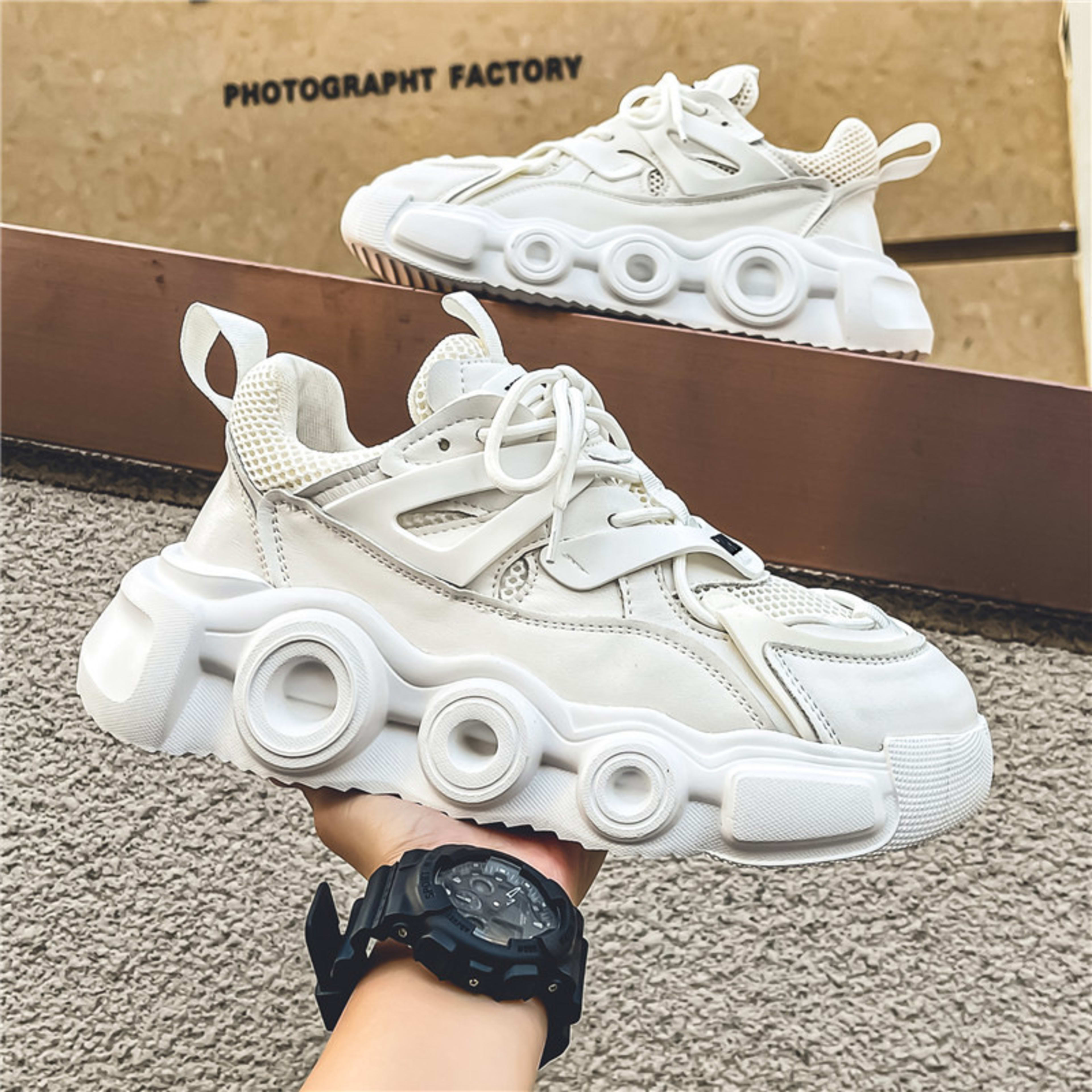 Men's Breathable Mesh Thick Sole Height Increasing Fashion All-match Casual Sneaker 8