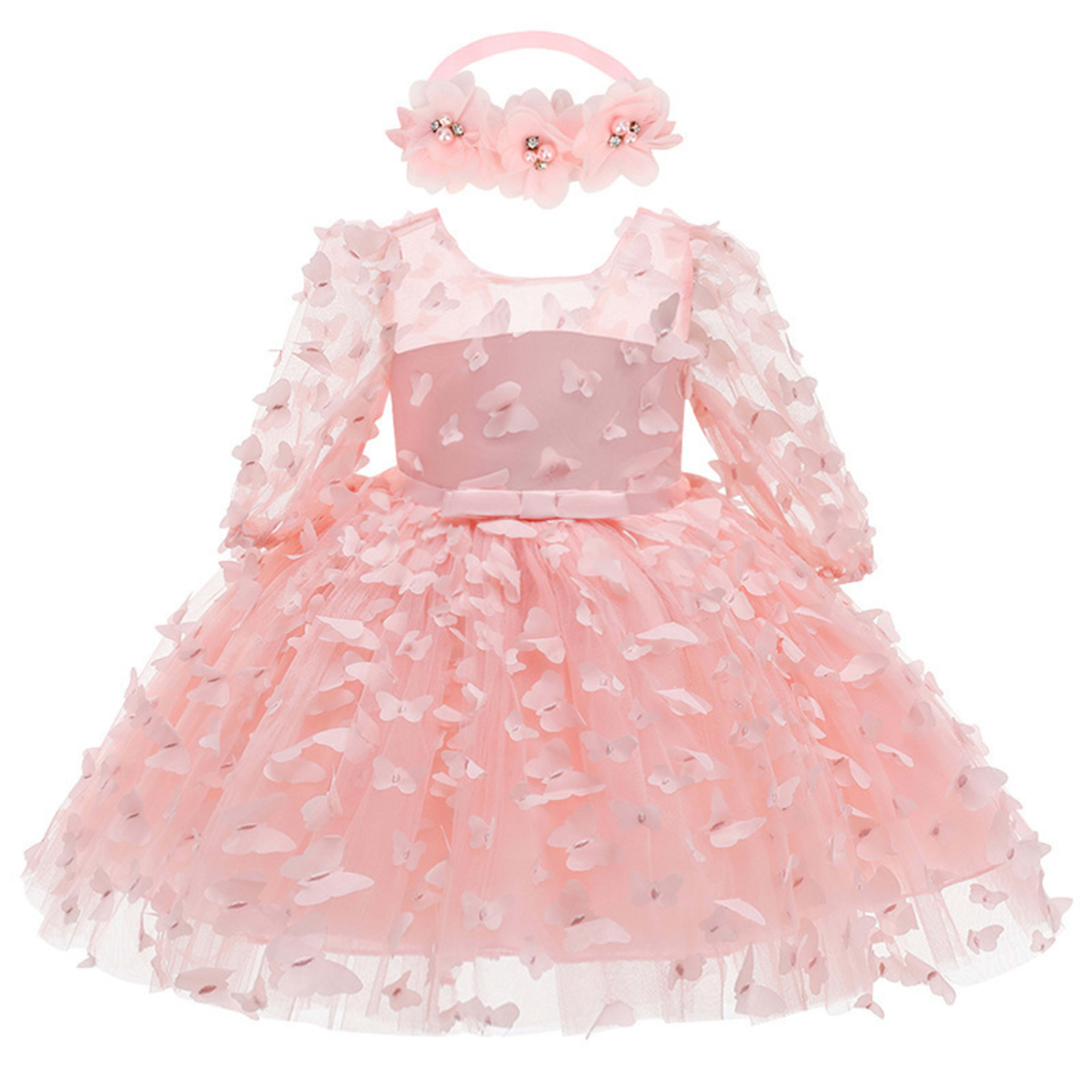 Baby And Toddler Mid-sleeve Dress Childrens Formal Gown 4