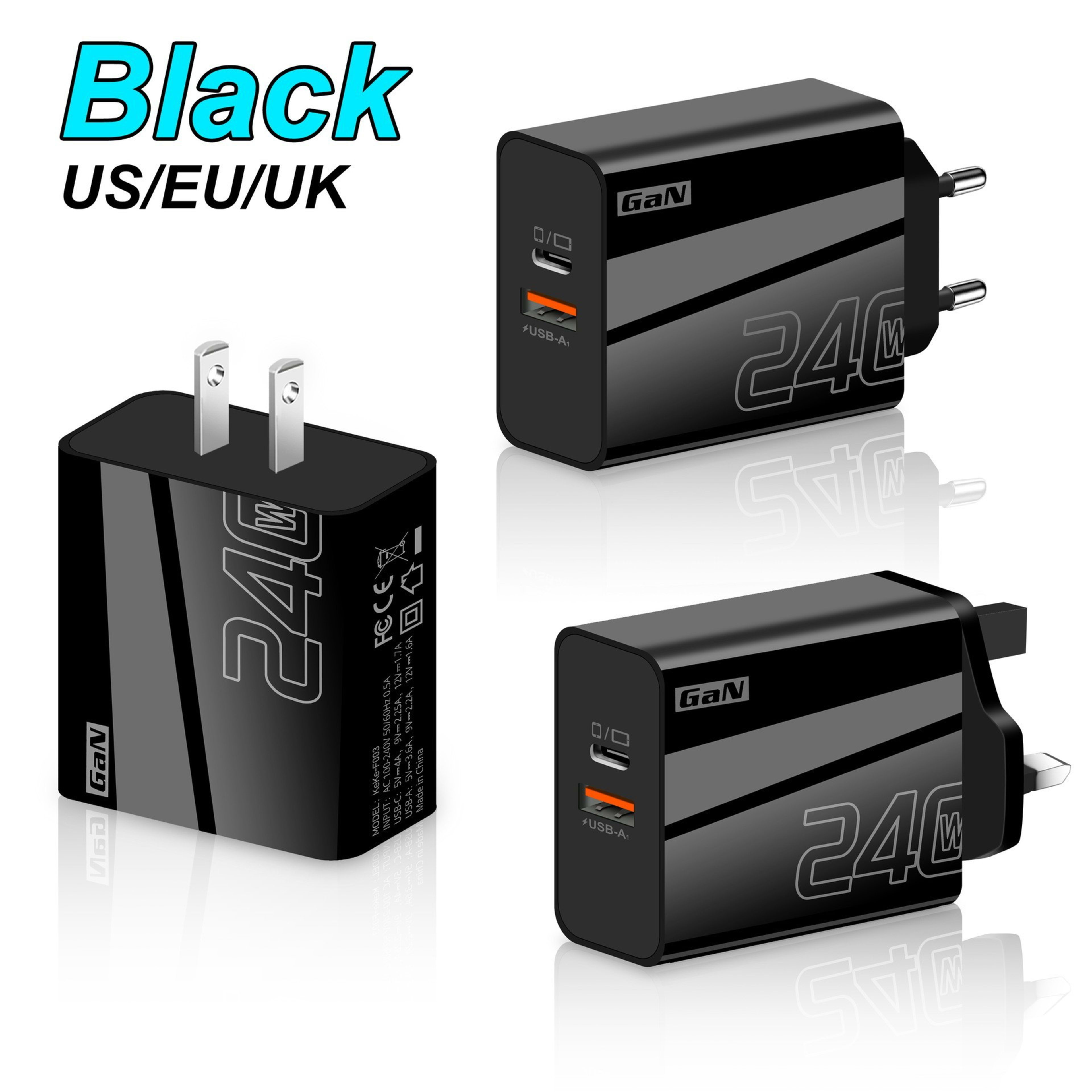 240W Multi-port Fast-charging Adapter For Smartphones 9