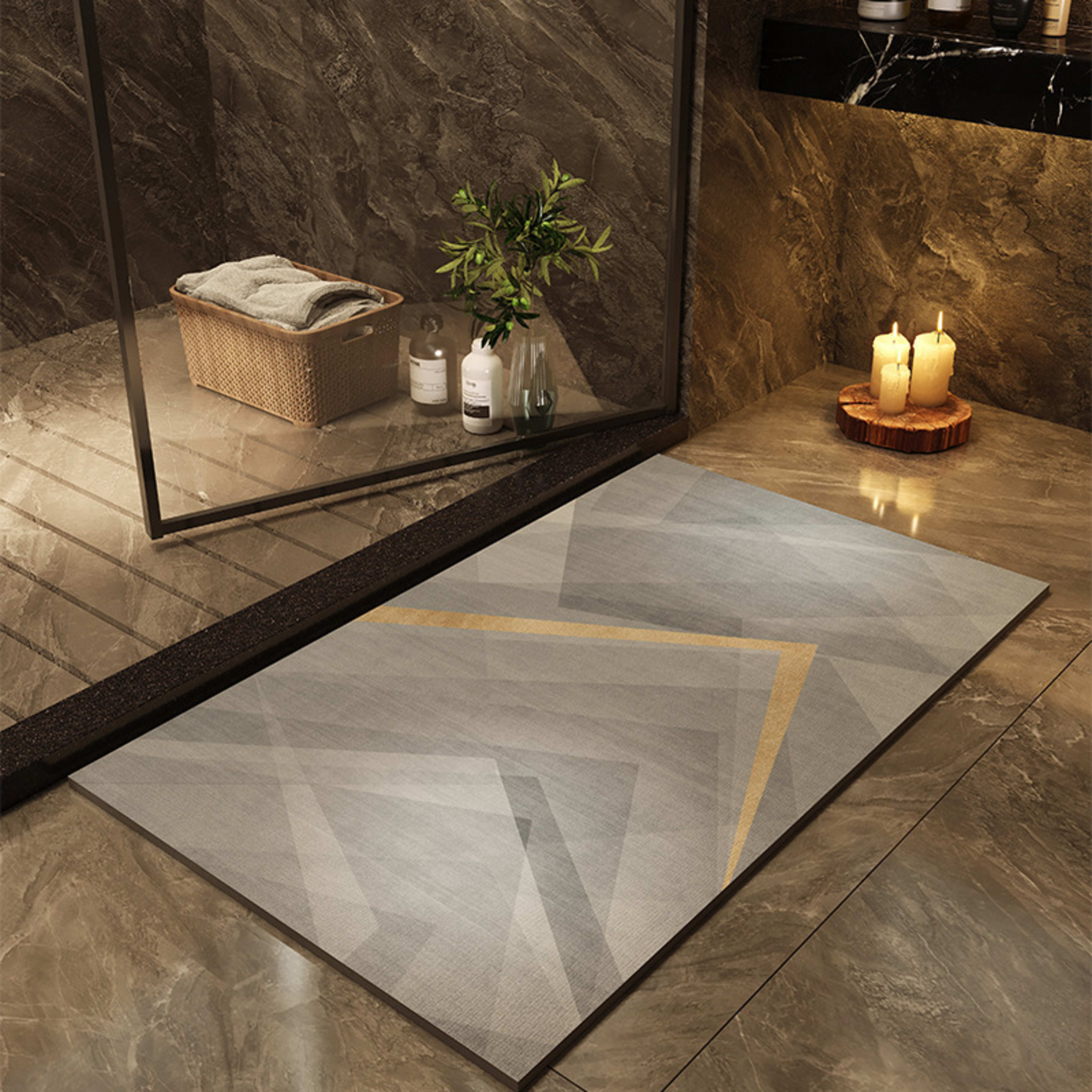 Printed Quick-drying Water-absorbent Bathroom Floor Mat 14