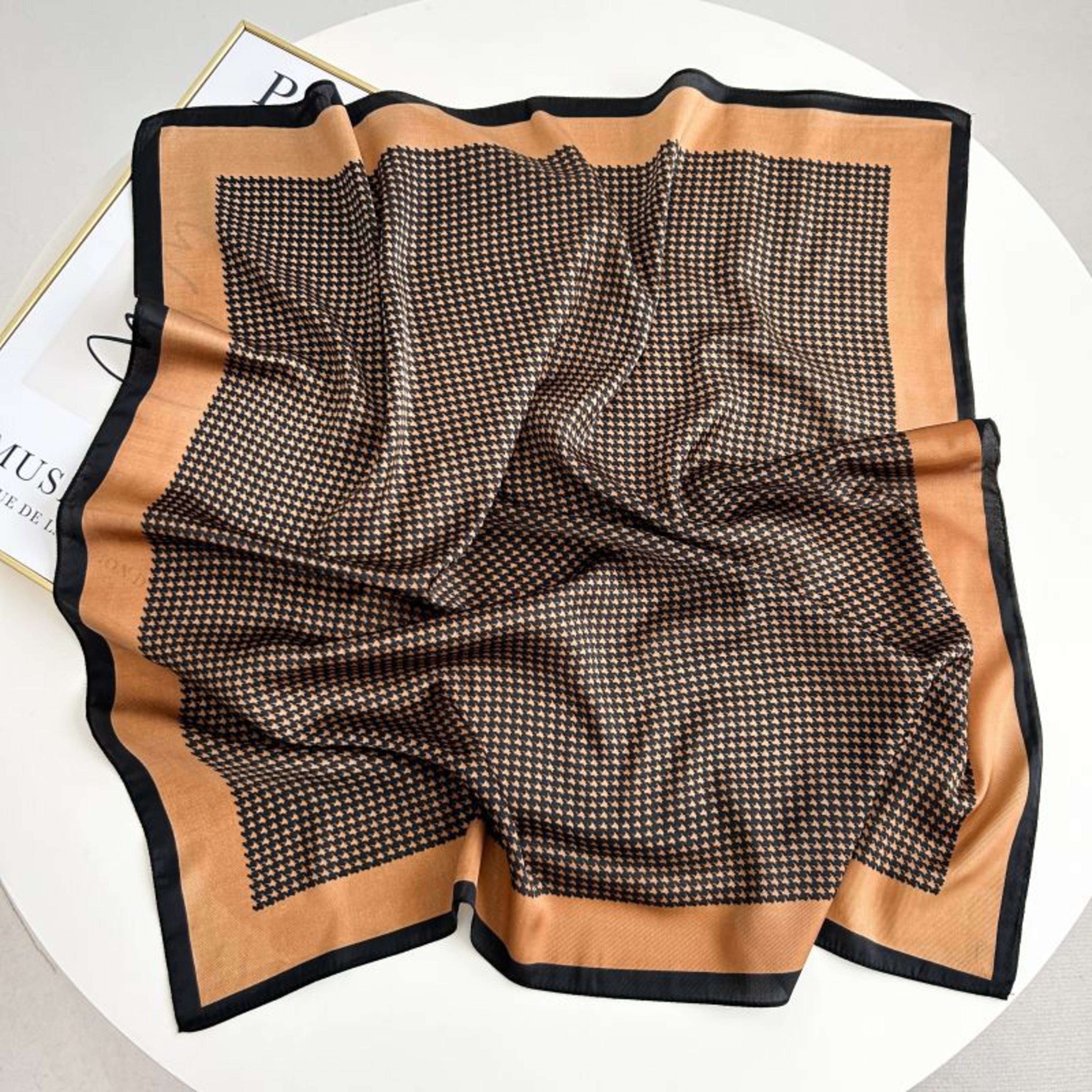 New High-end Twill Silk-look Square Scarf 86