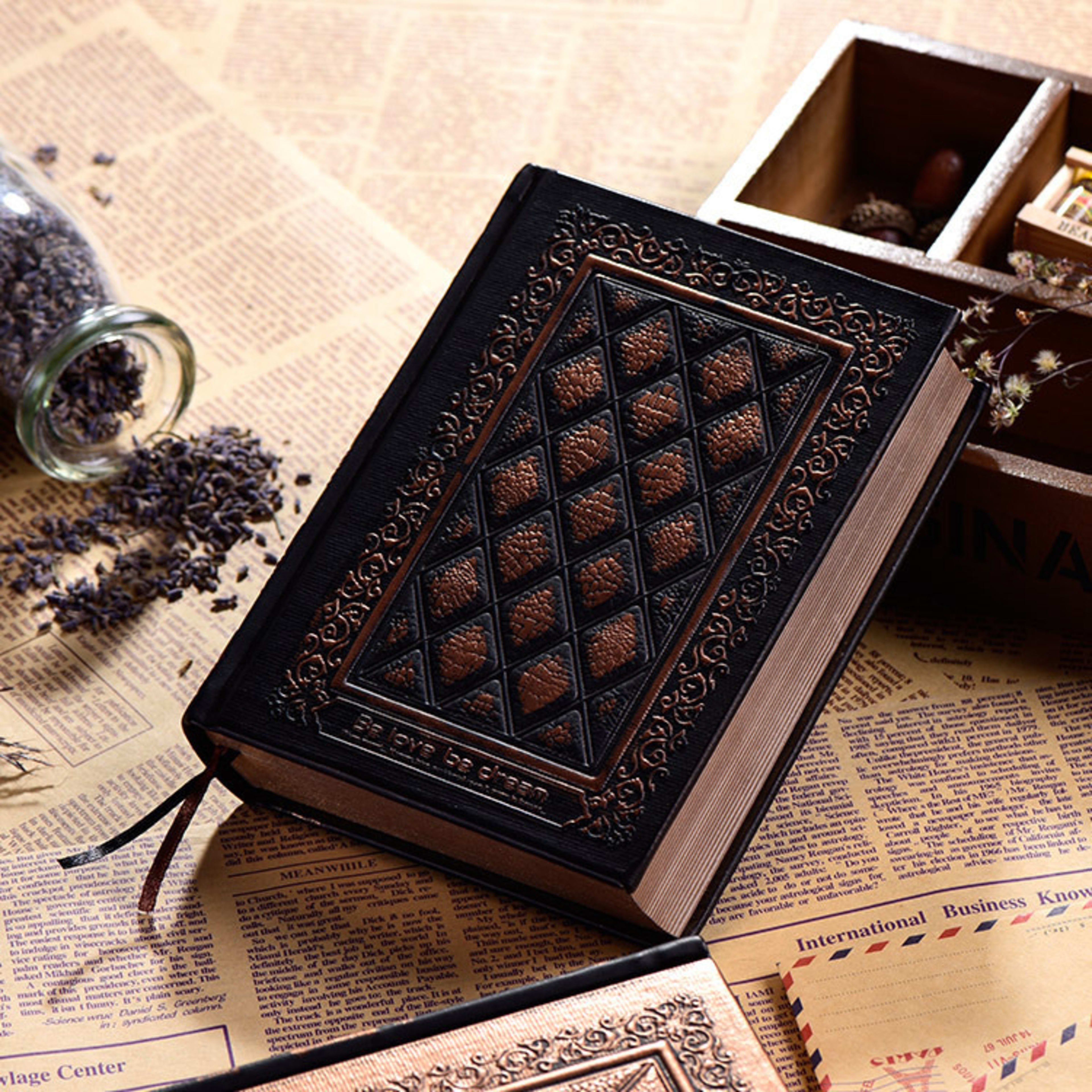 Embossed Faux Leather Notepad Three-dimensional Super Thick 4
