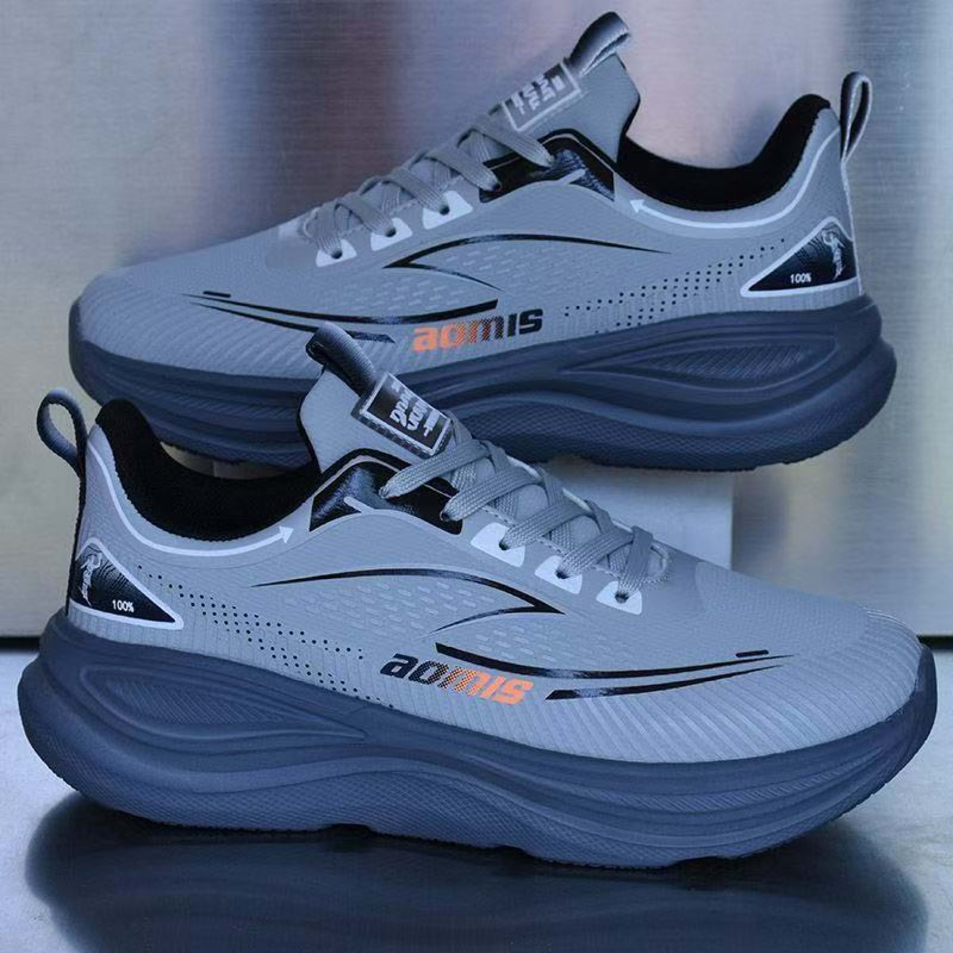 Waterproof Leather Upper Soft Sole Non-slip Lightweight Shock-absorbing Athletic Shoes 3