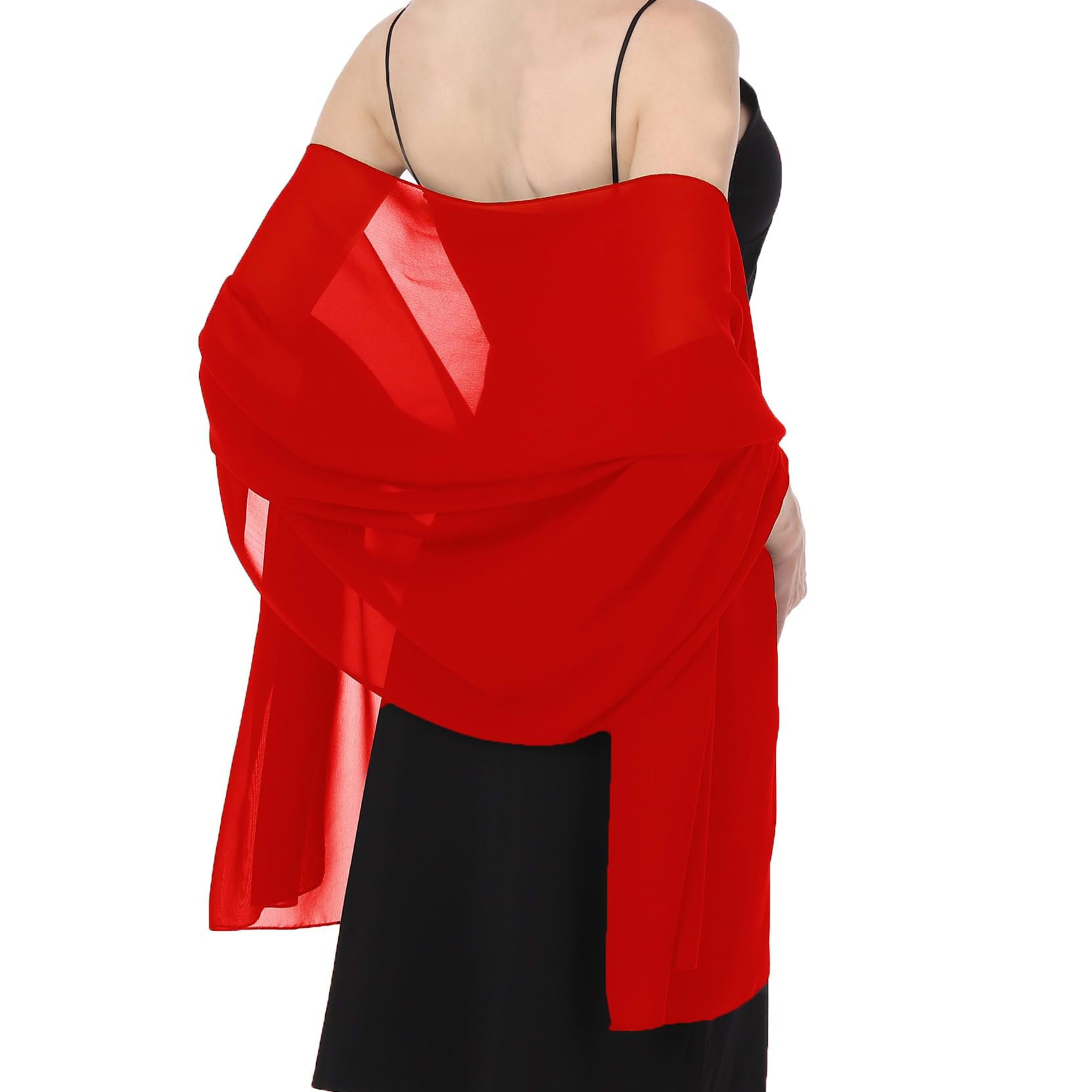 Chiffon Scarf - Lightweight Evening Gown Accessory Wedding Shawl for Women 4