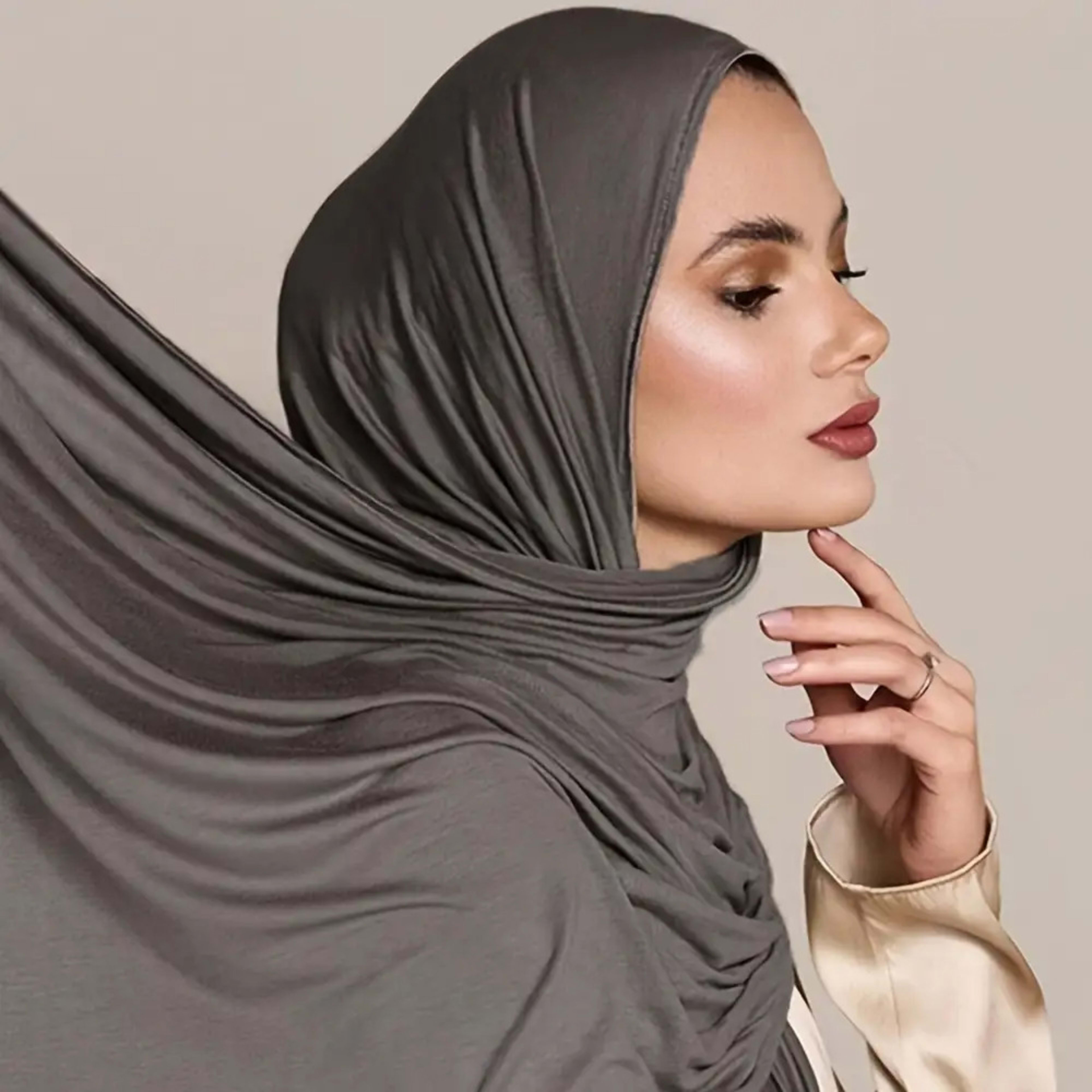 Modal Solid Color Long Scarf Headscarf Wholesale High-Quality Breathable 8