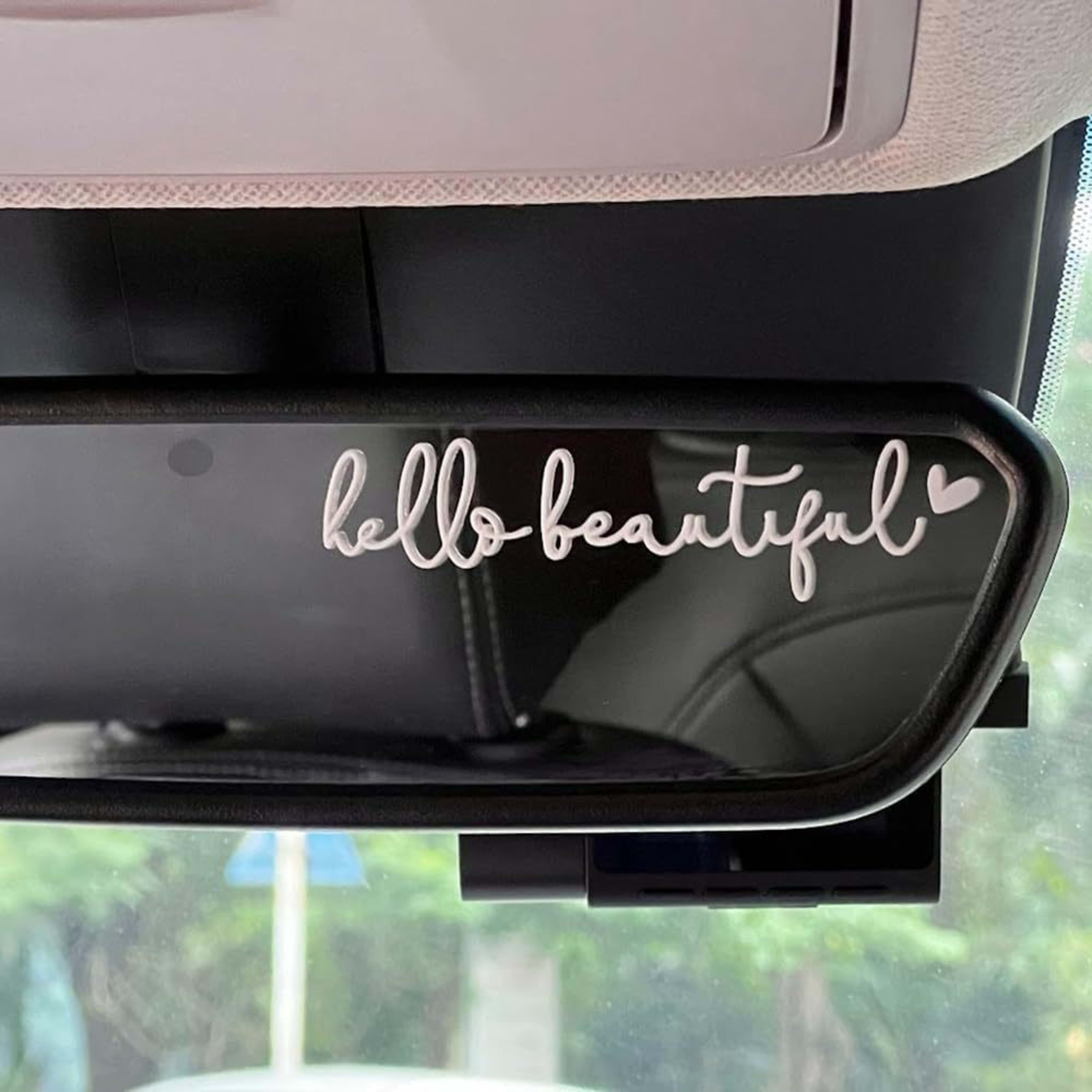 Hello Beautiful Car Rearview Mirror Stickers 8