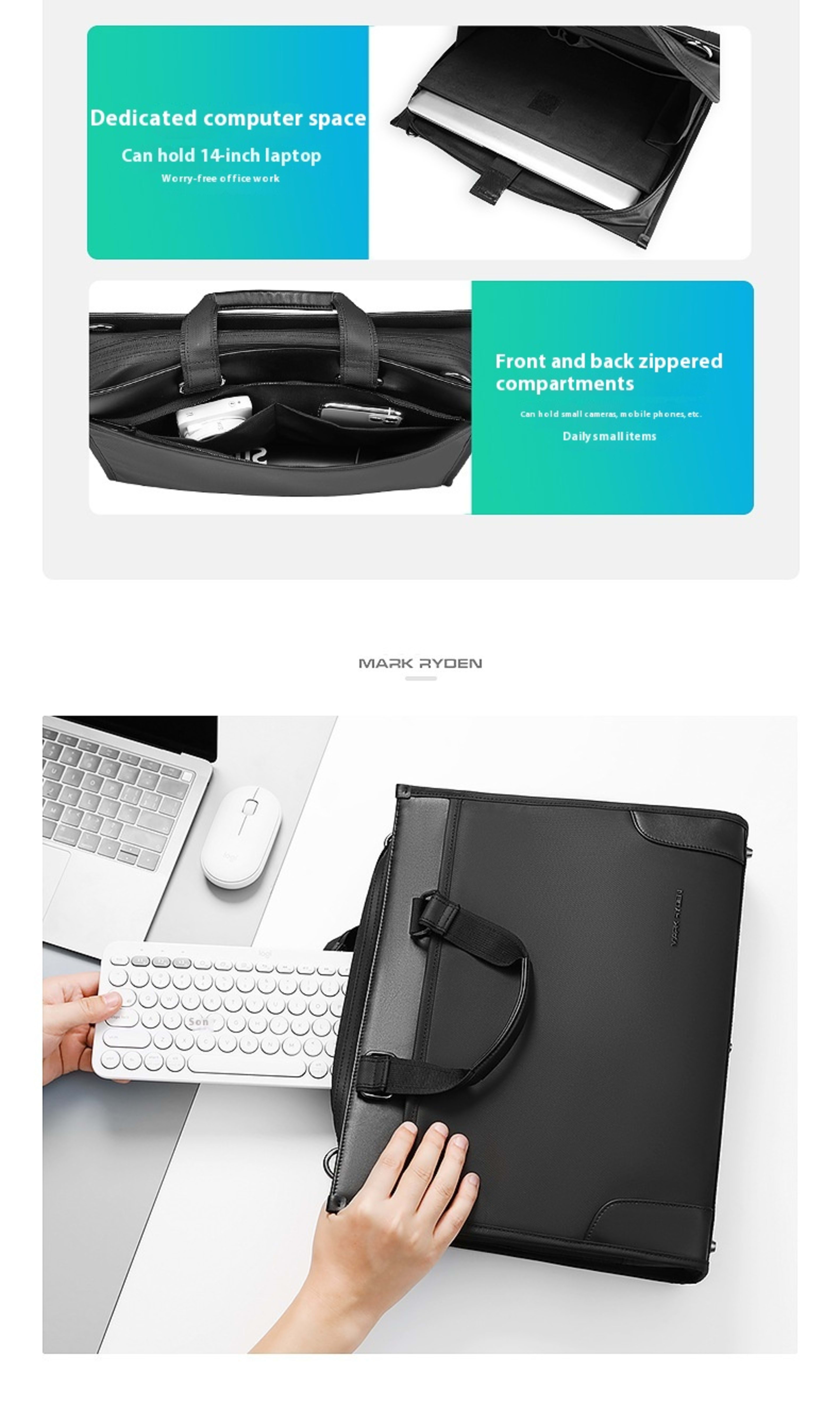 Men's Business Handheld Notebook Computer Briefcase 17