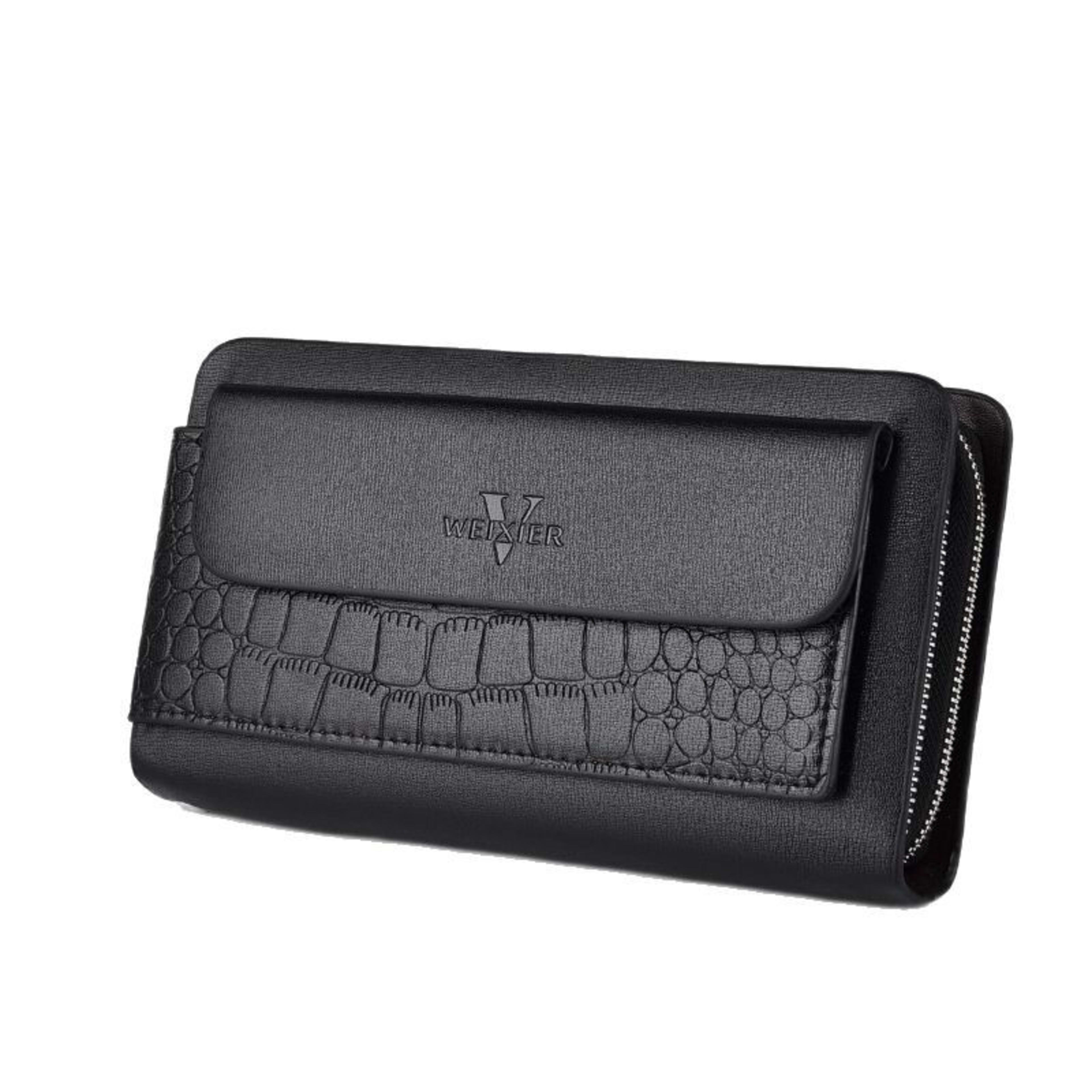Retro Multiple Card Slots Double Zip Wallet Men 4