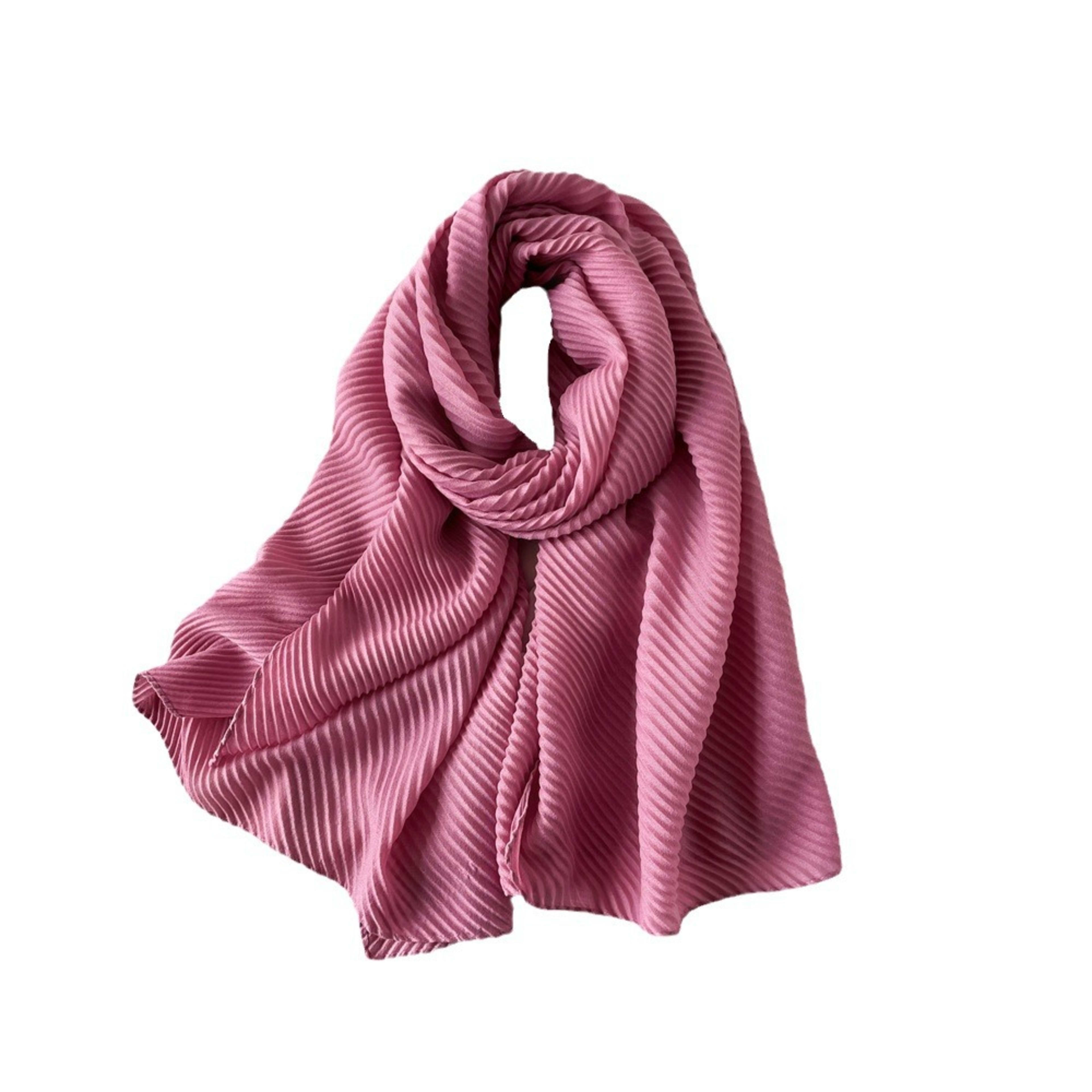 Womens Cotton-Linen Blend Scarf With Minimalist Print 2