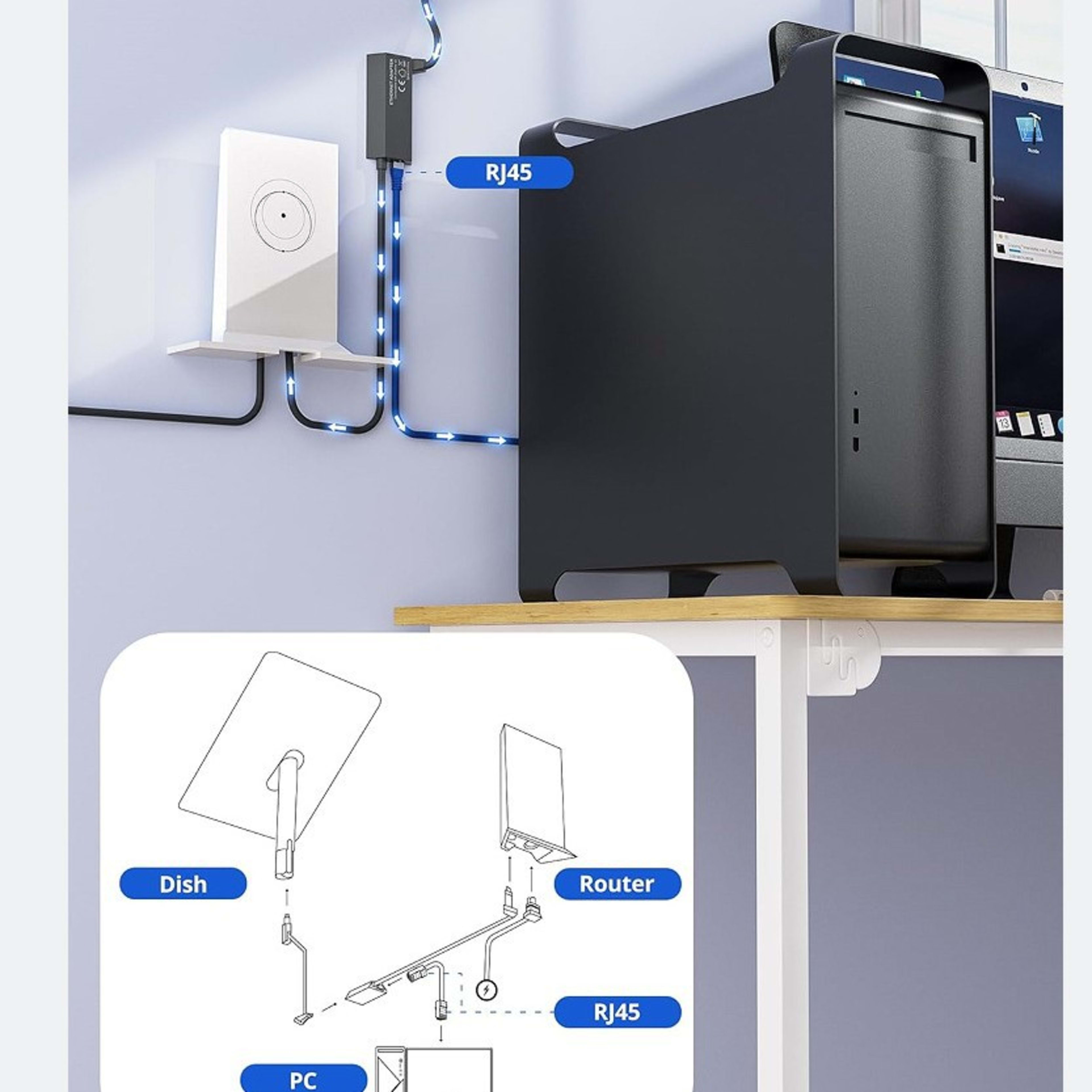 Star 2nd-generation Internet Cable Connects To A Gigabit Ethernet Adapter 1