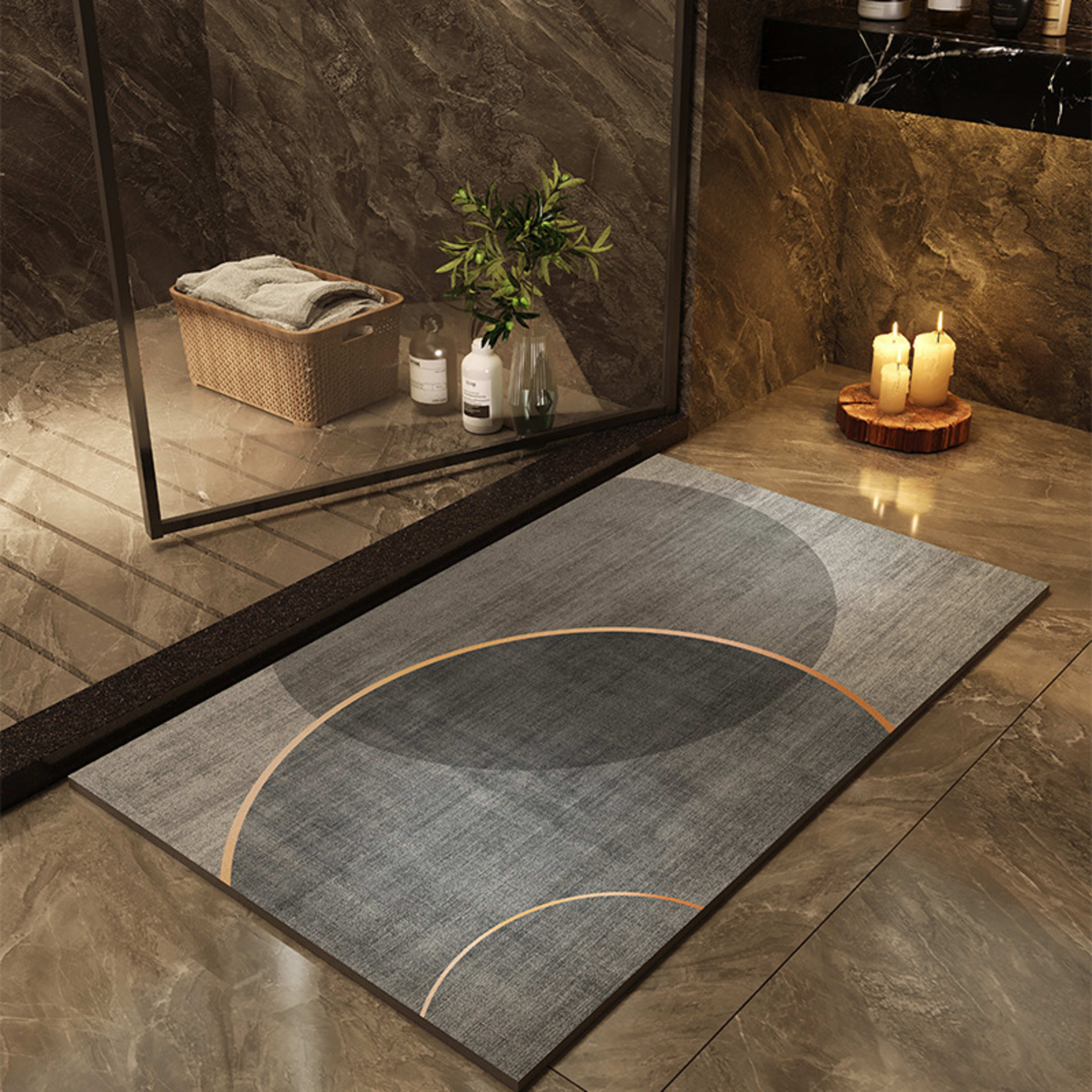 Printed Quick-drying Water-absorbent Bathroom Floor Mat 8