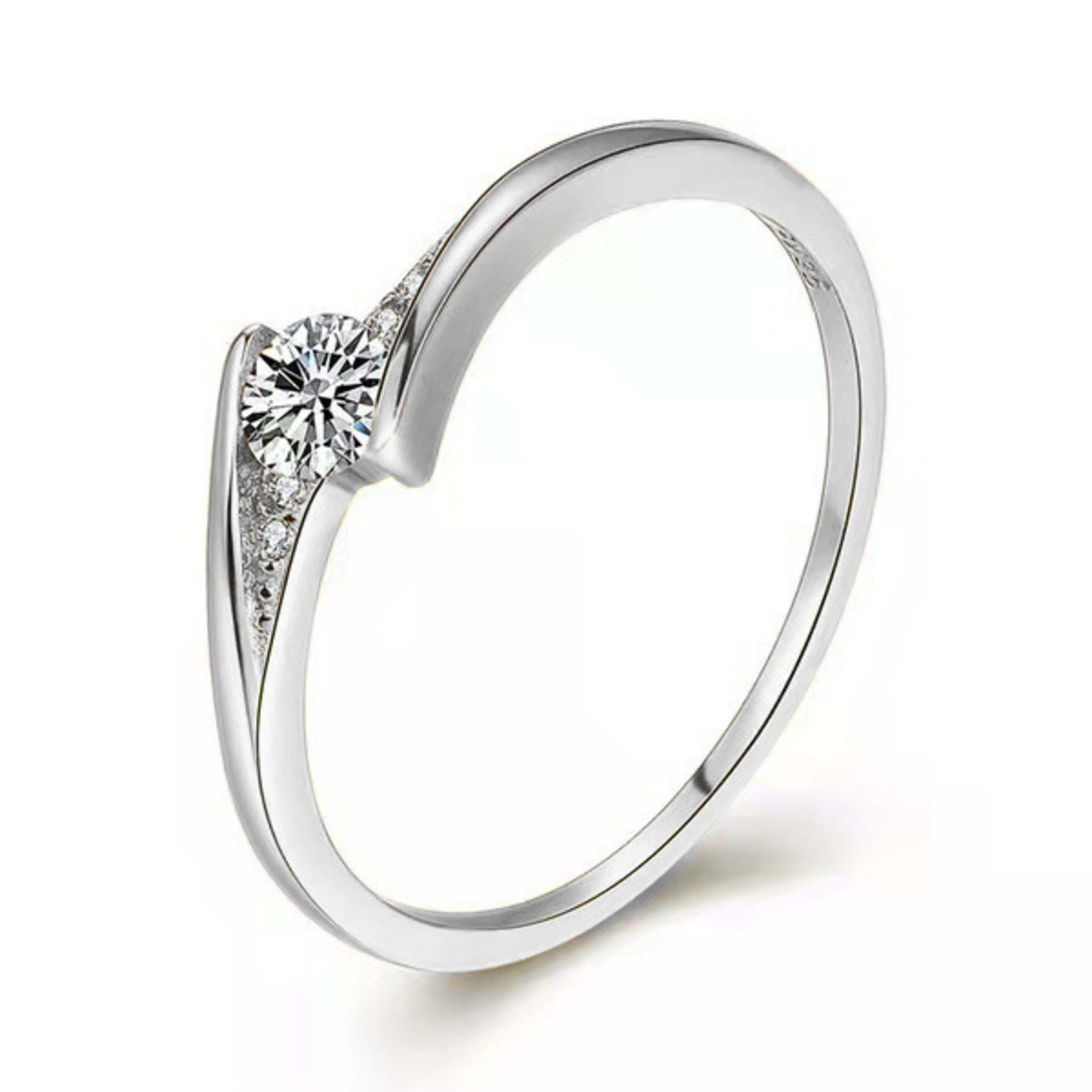 Mens Gold Alloy Round Engagement Ring 3