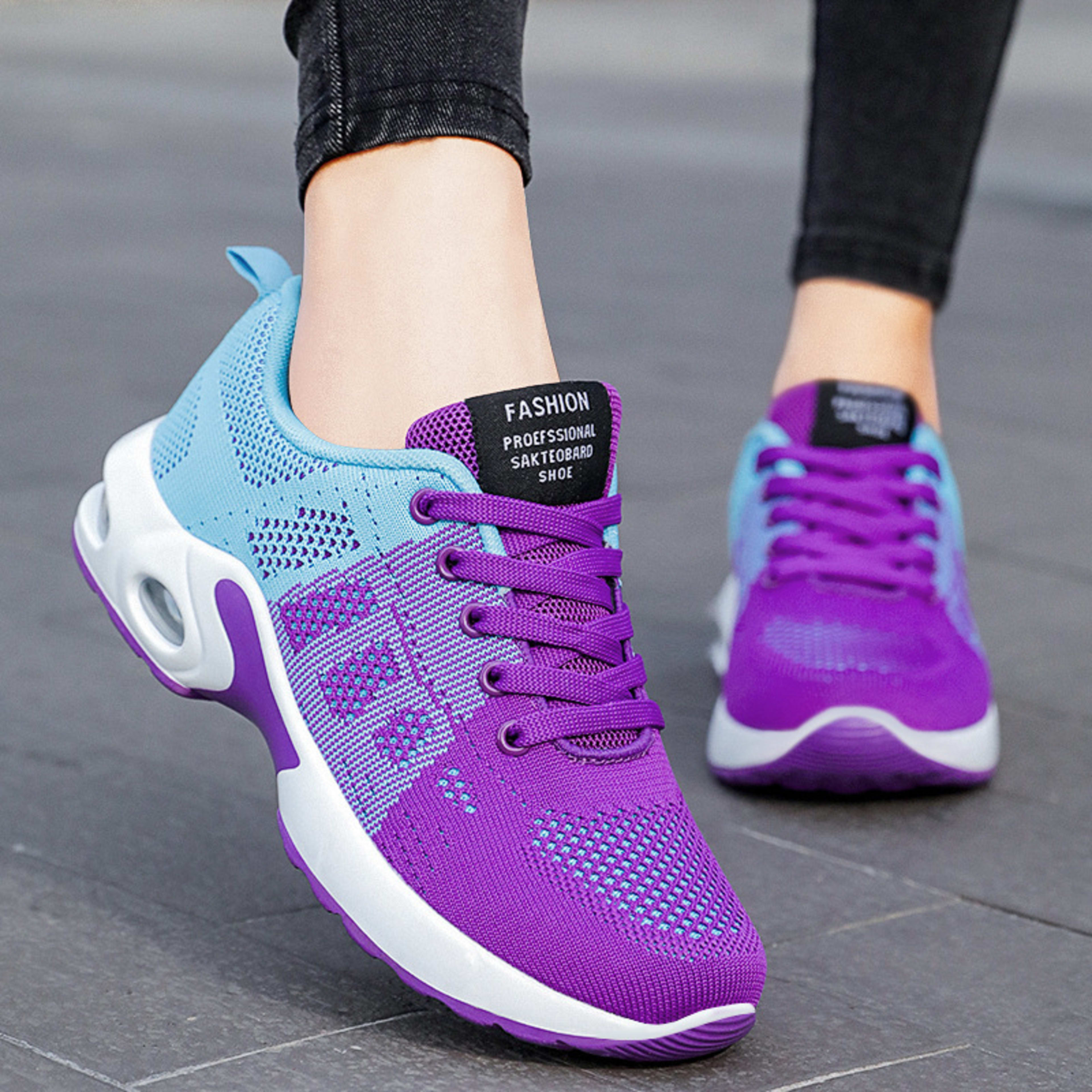 Womens Flyknit Mesh Shoes In Plus Sizes Comfortable Running Shoes 6