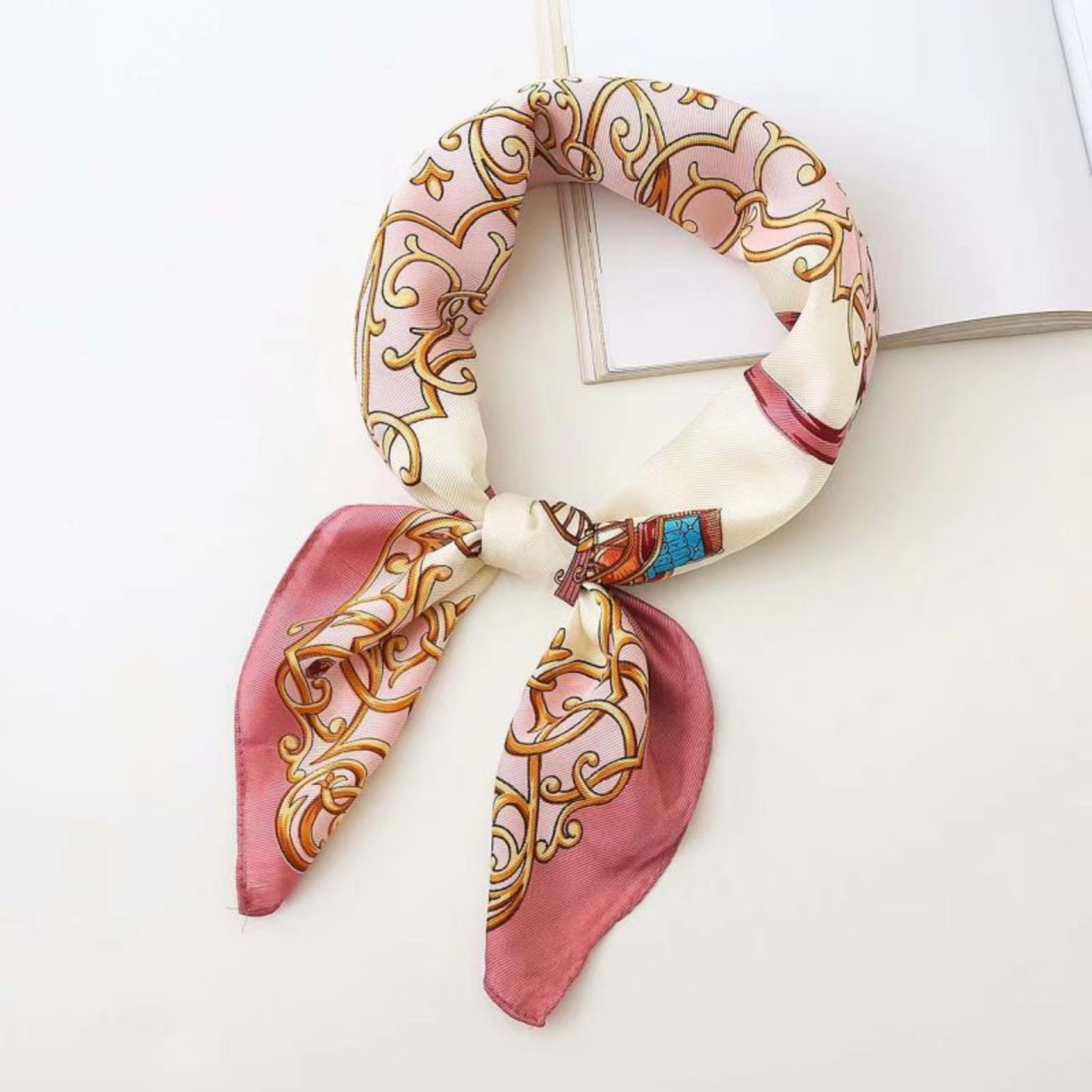 New High-end Twill Silk-look Square Scarf 79