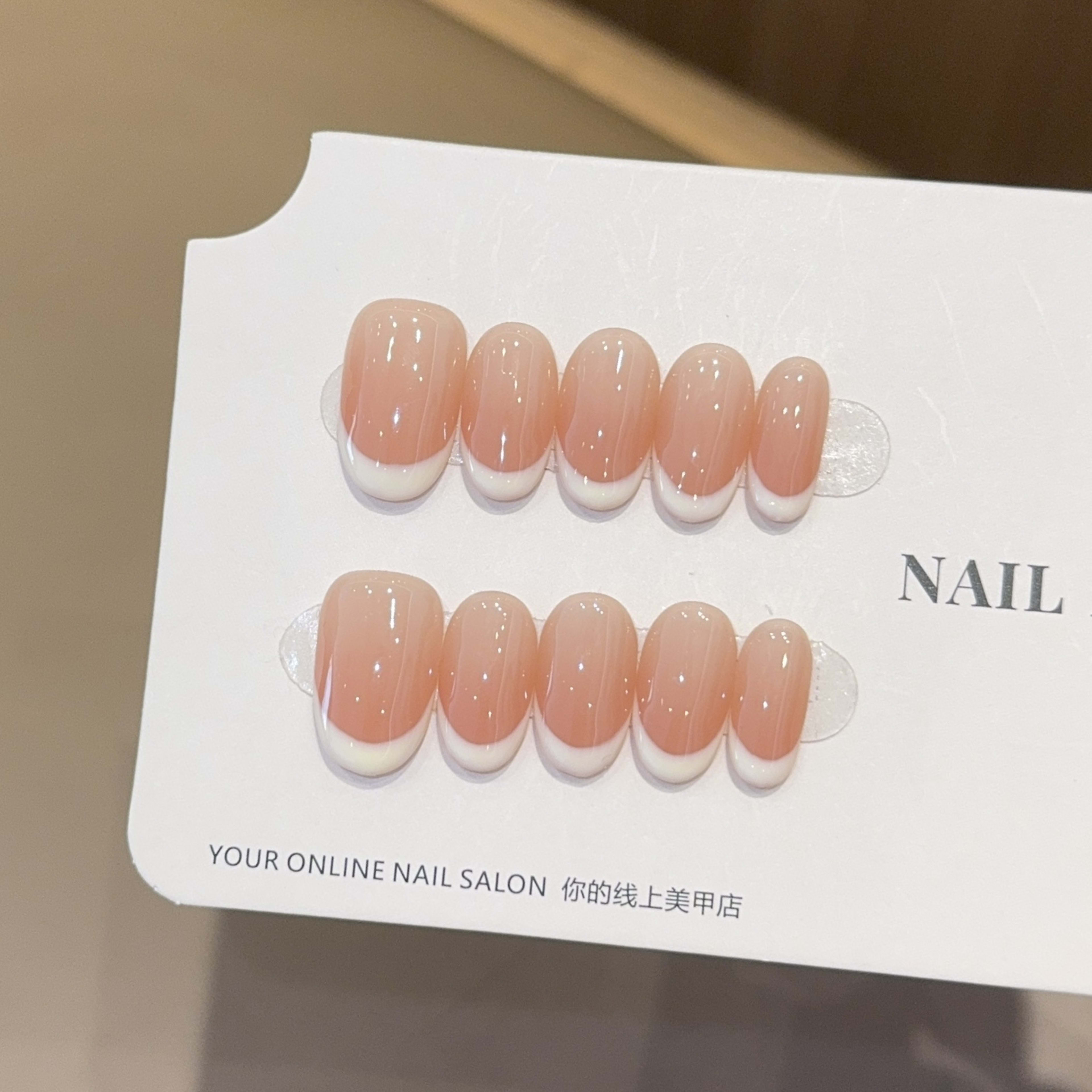 Baramine French Style Handmade Wear Armor High Sense Nail Stickers Fake Nail Tip