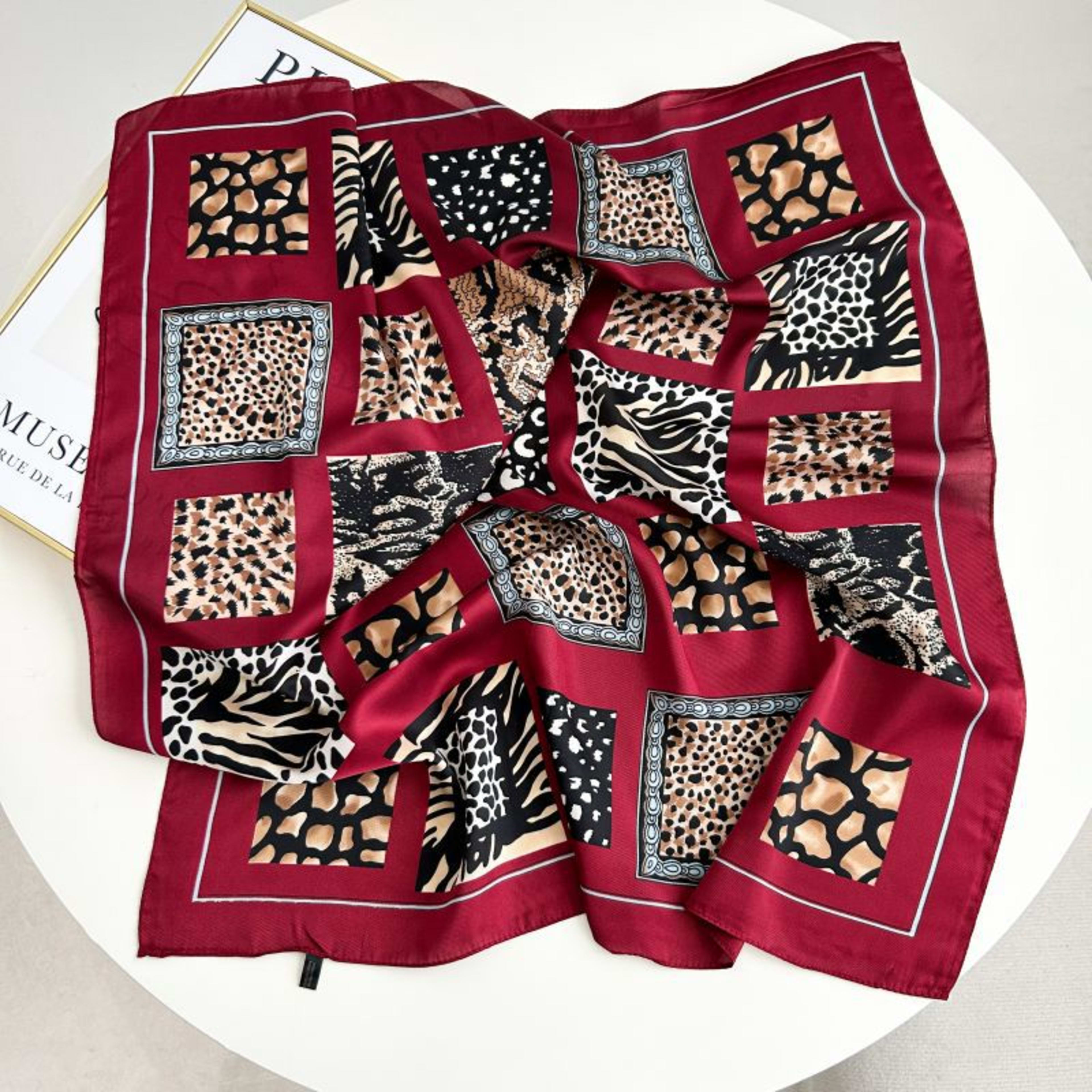 New High-end Twill Silk-look Square Scarf 56
