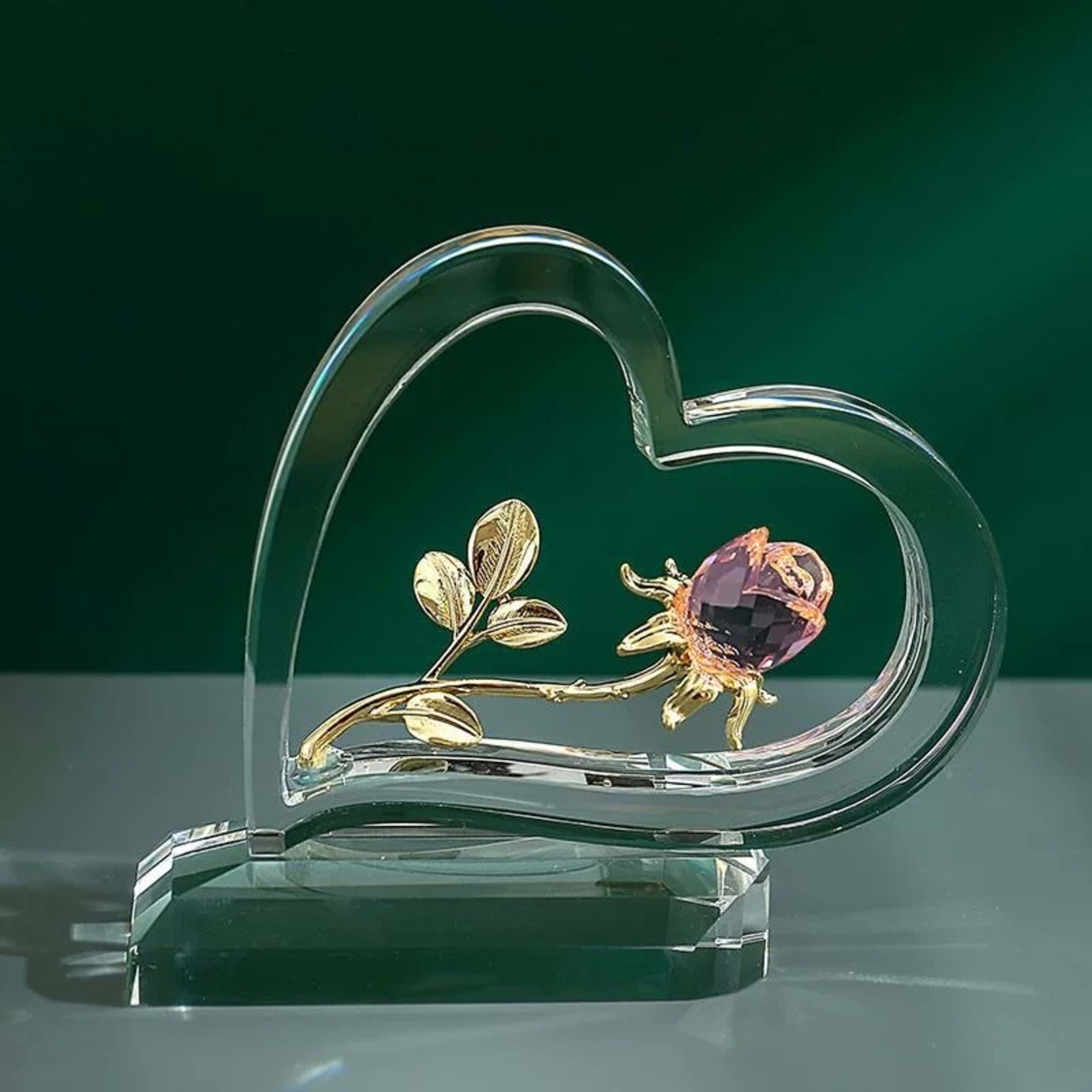Home Valentine's Day Rose Heart-shaped Ornaments 5