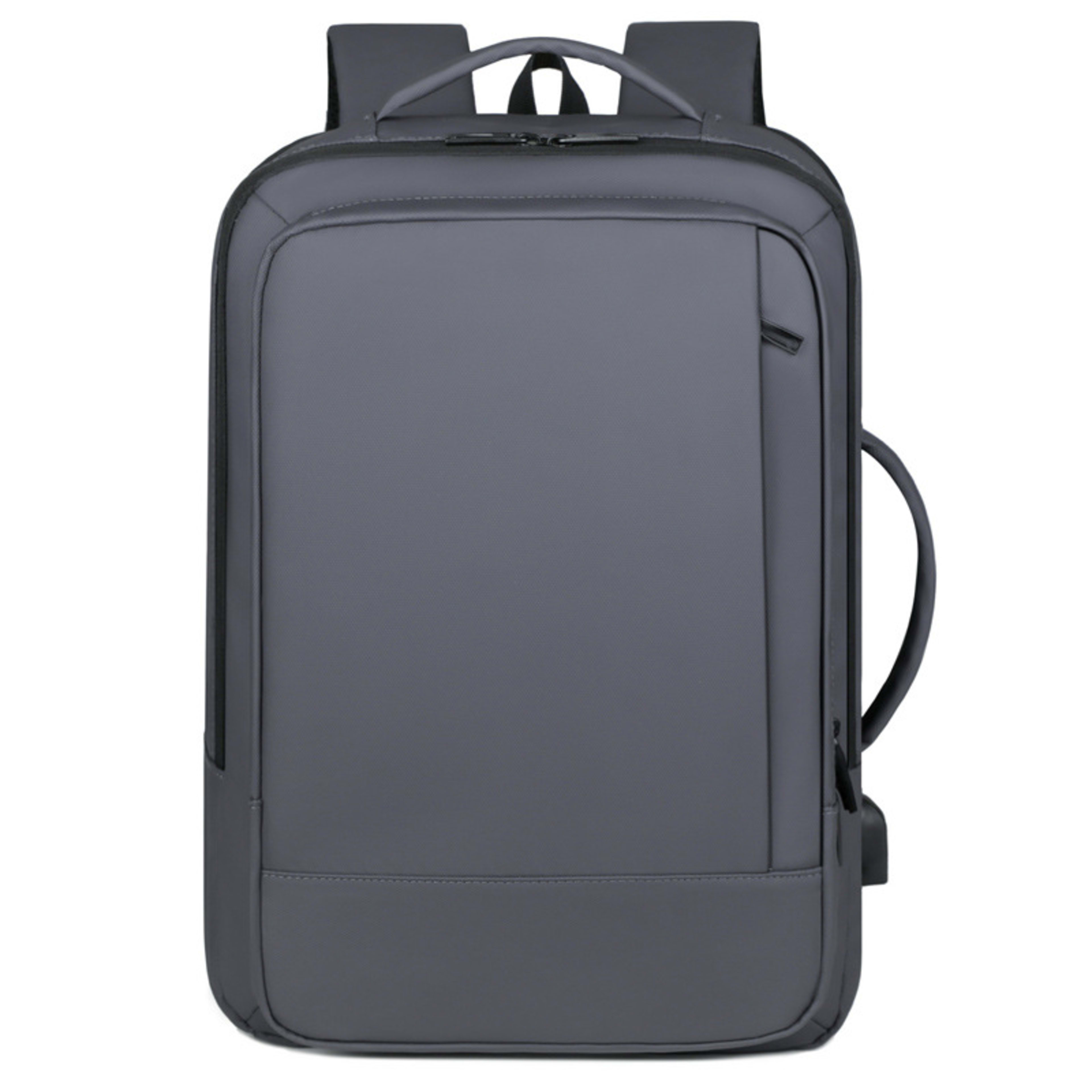 Large-Capacity Leather-Look Laptop Backpack 3