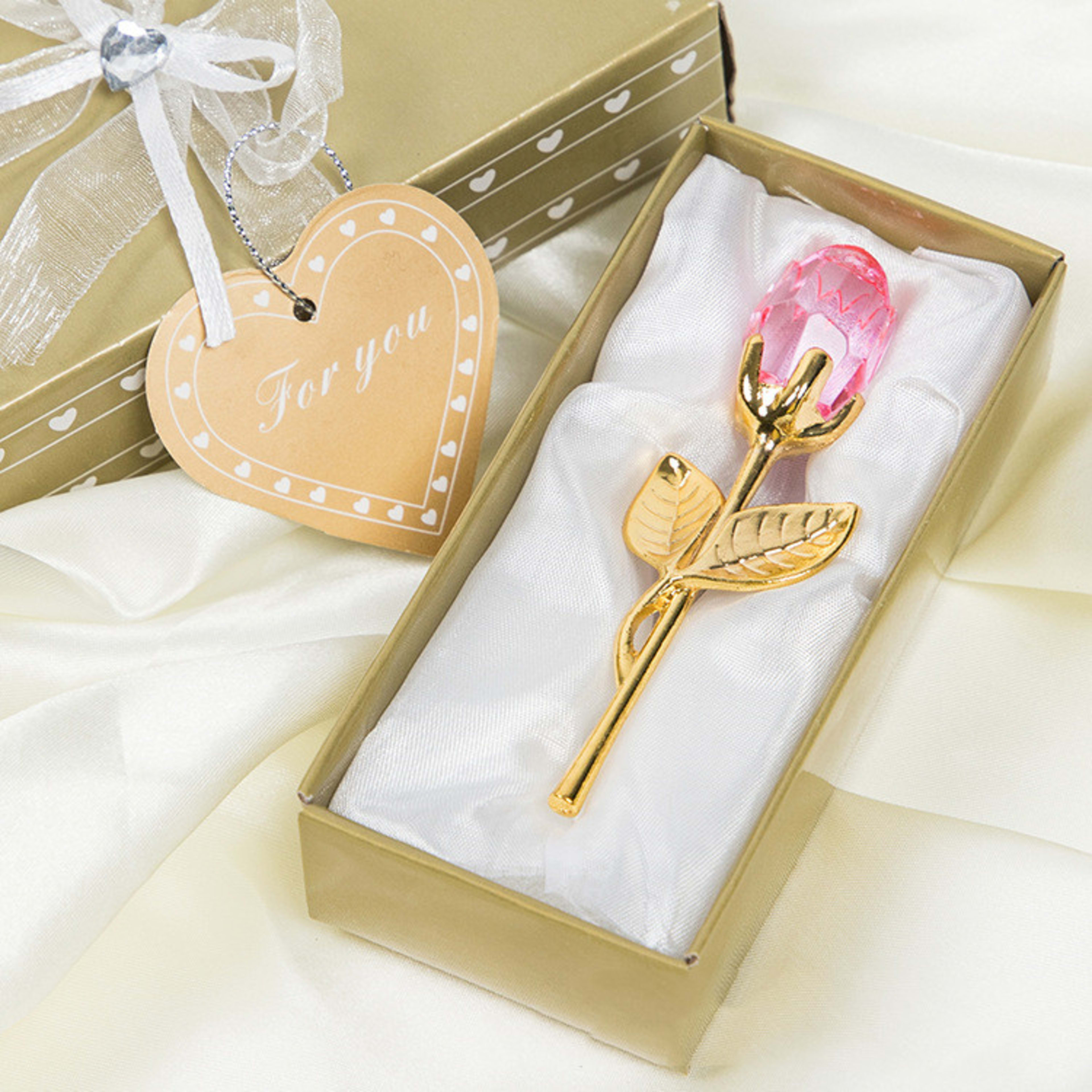 Crystal Metal Rose Valentine's Day Small Gift Wedding 7