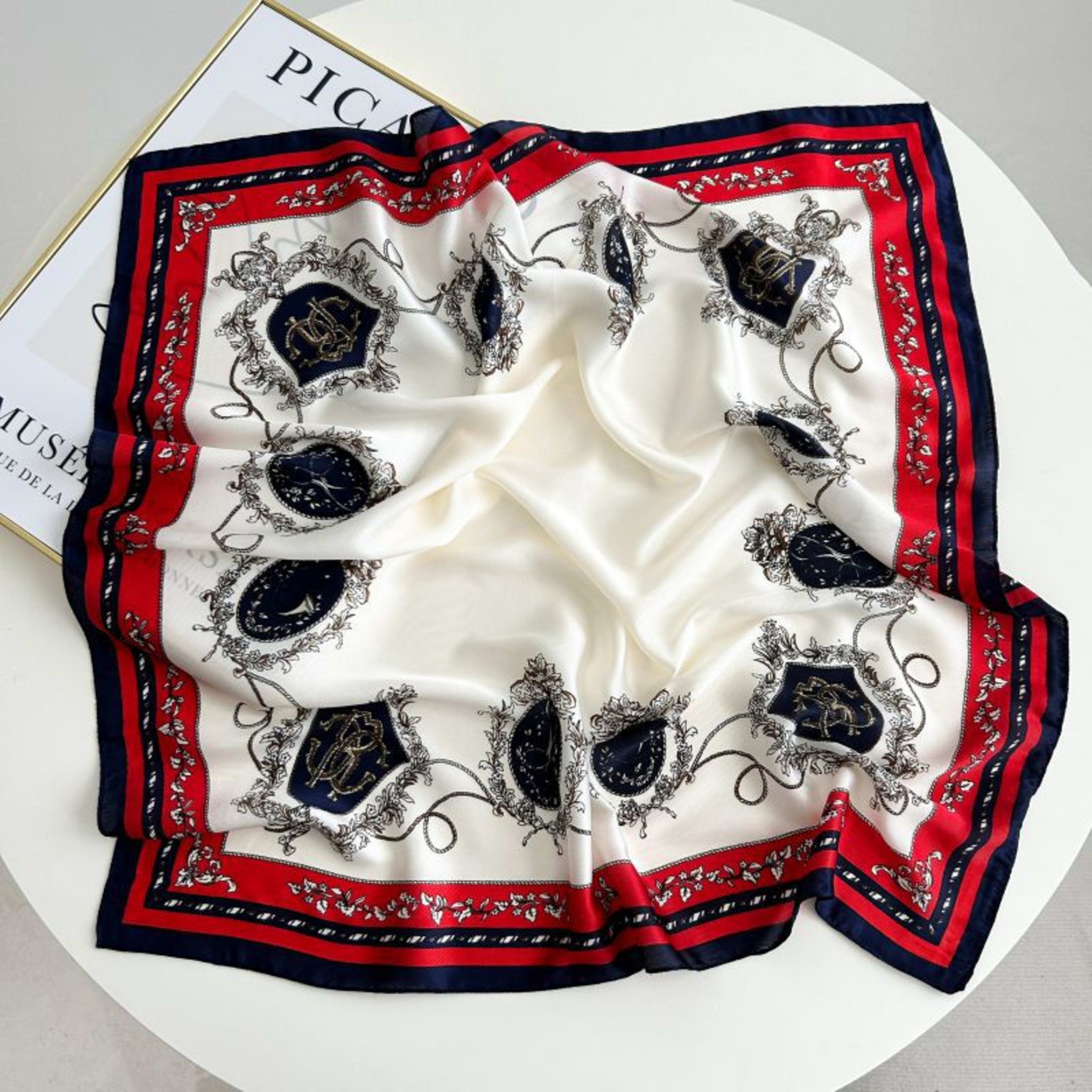 New High-end Twill Silk-look Square Scarf 51