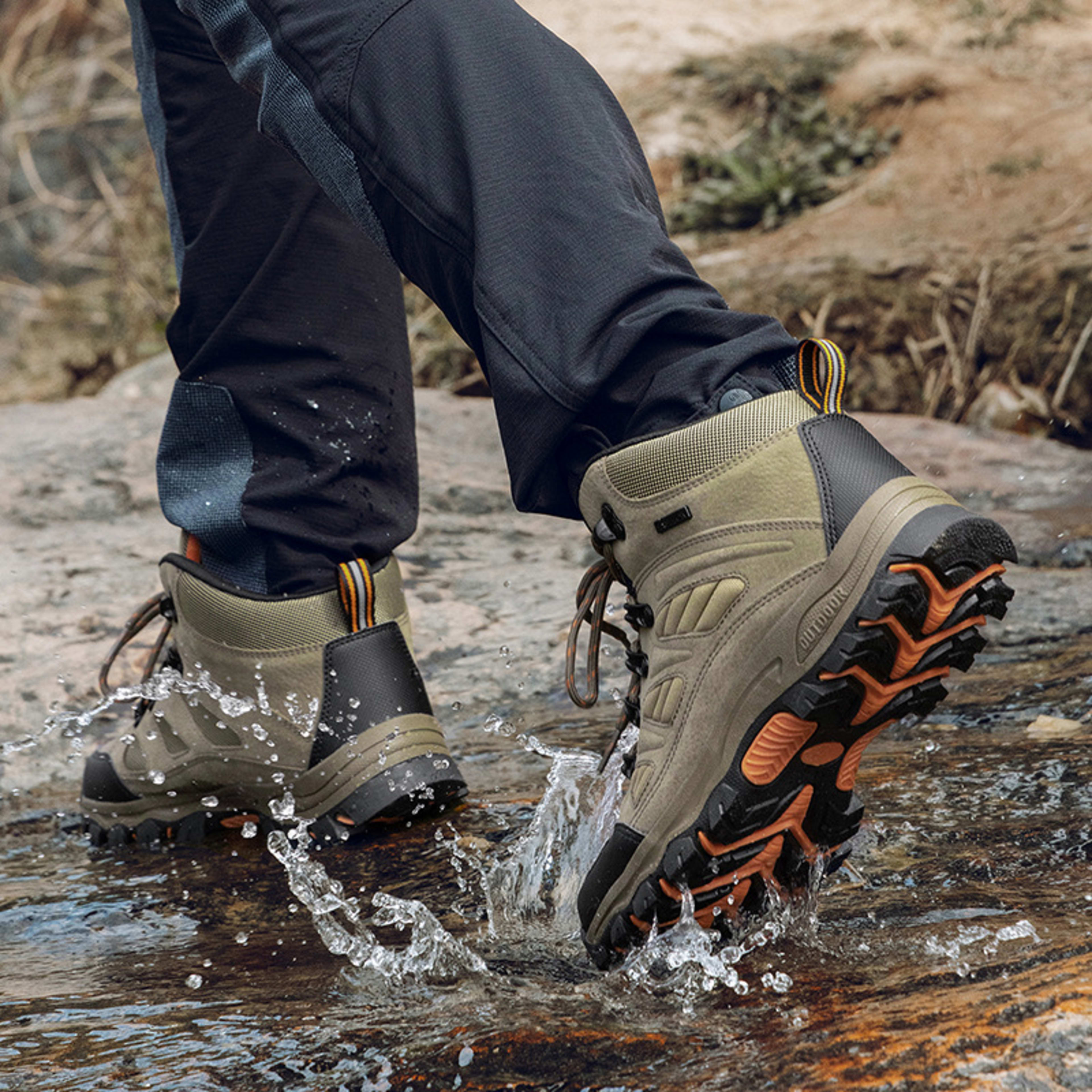 Couple's High-top Breathable Waterproof Non-slip Camping Leisure Mountaineering Shoes 8
