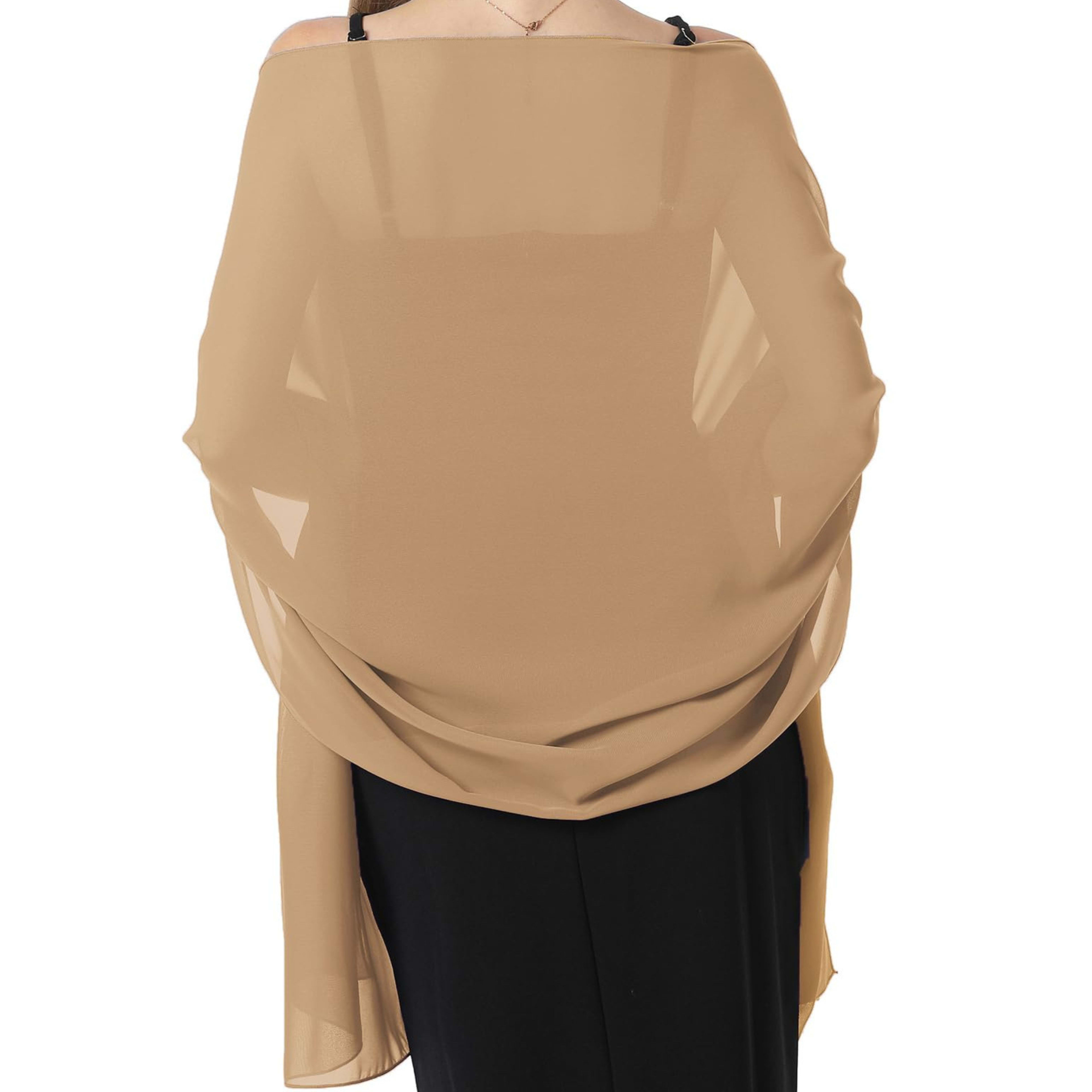 Chiffon Scarf - Lightweight Evening Gown Accessory Wedding Shawl for Women 24