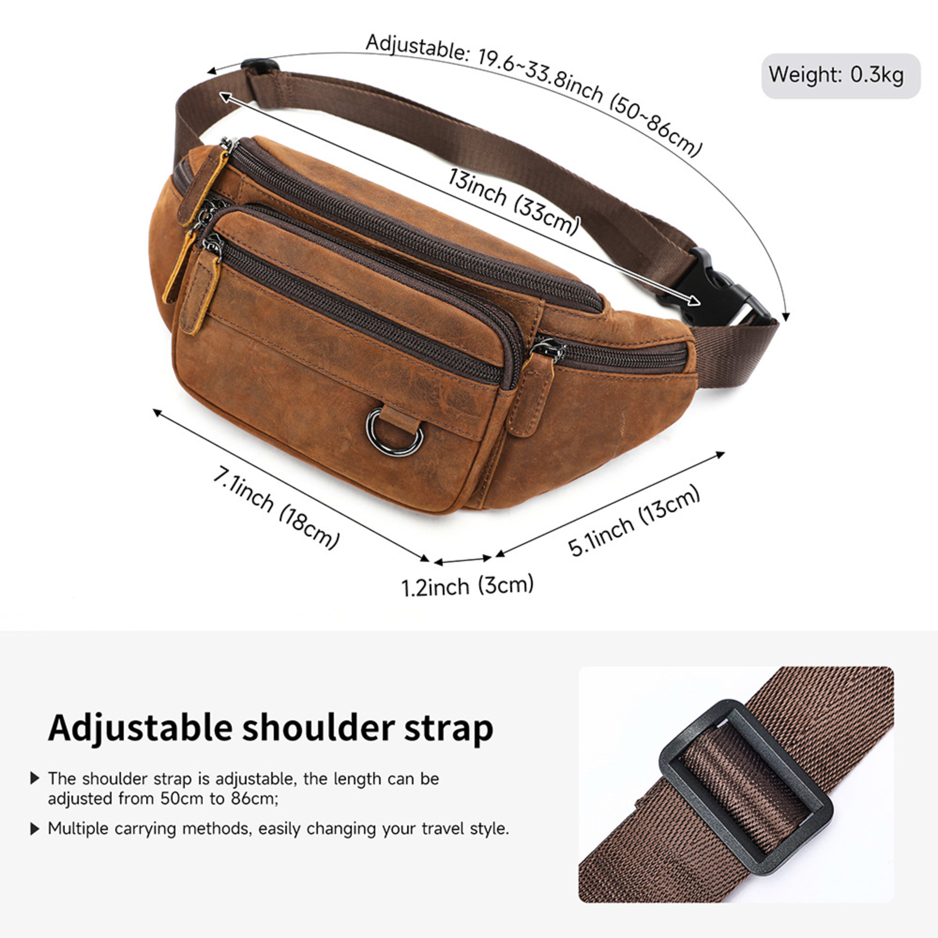 Multifunctional Mens ShoulderCrossbody Waist Bag 18