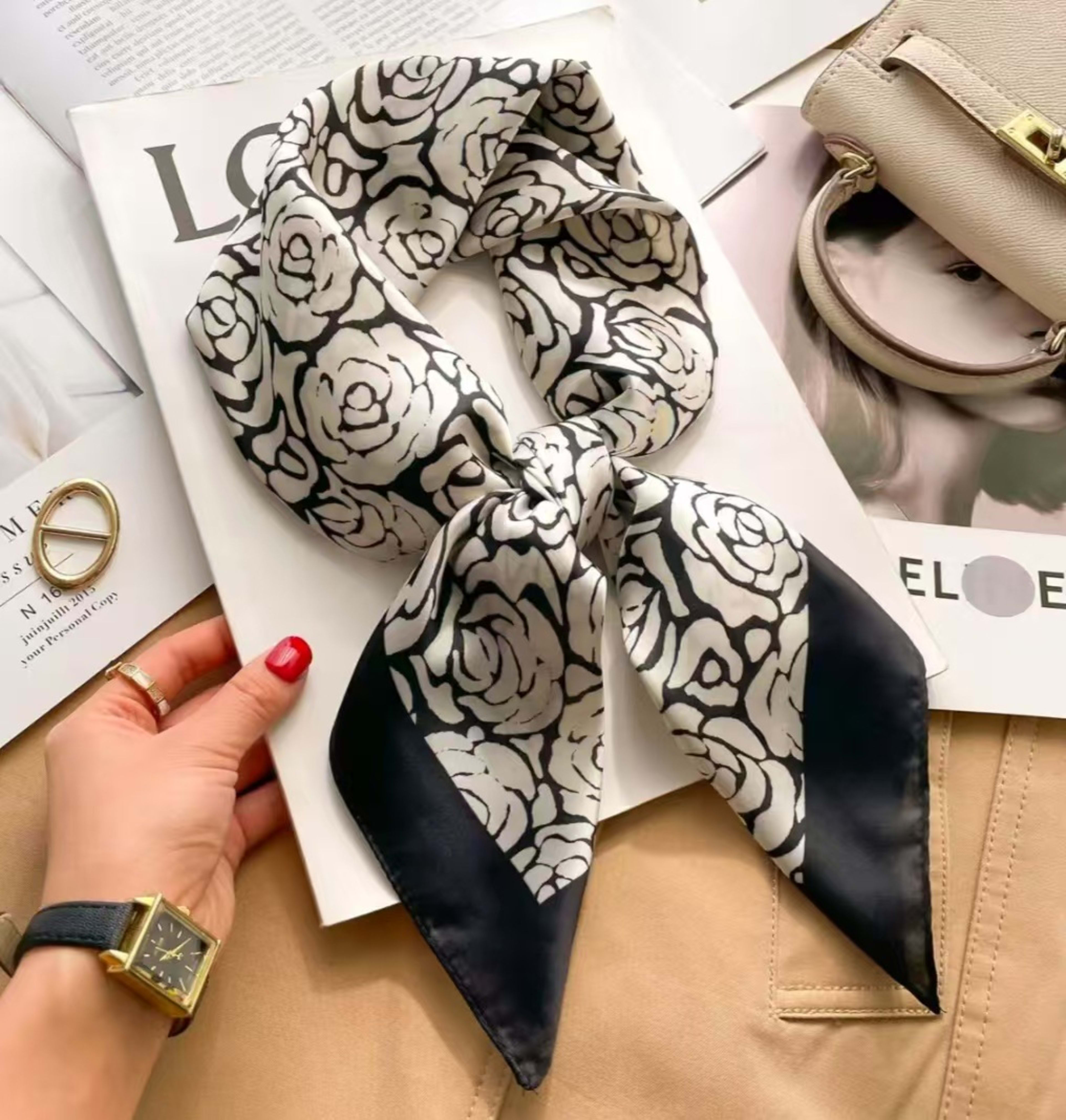 New Womens Versatile Square Silk Scarf 6