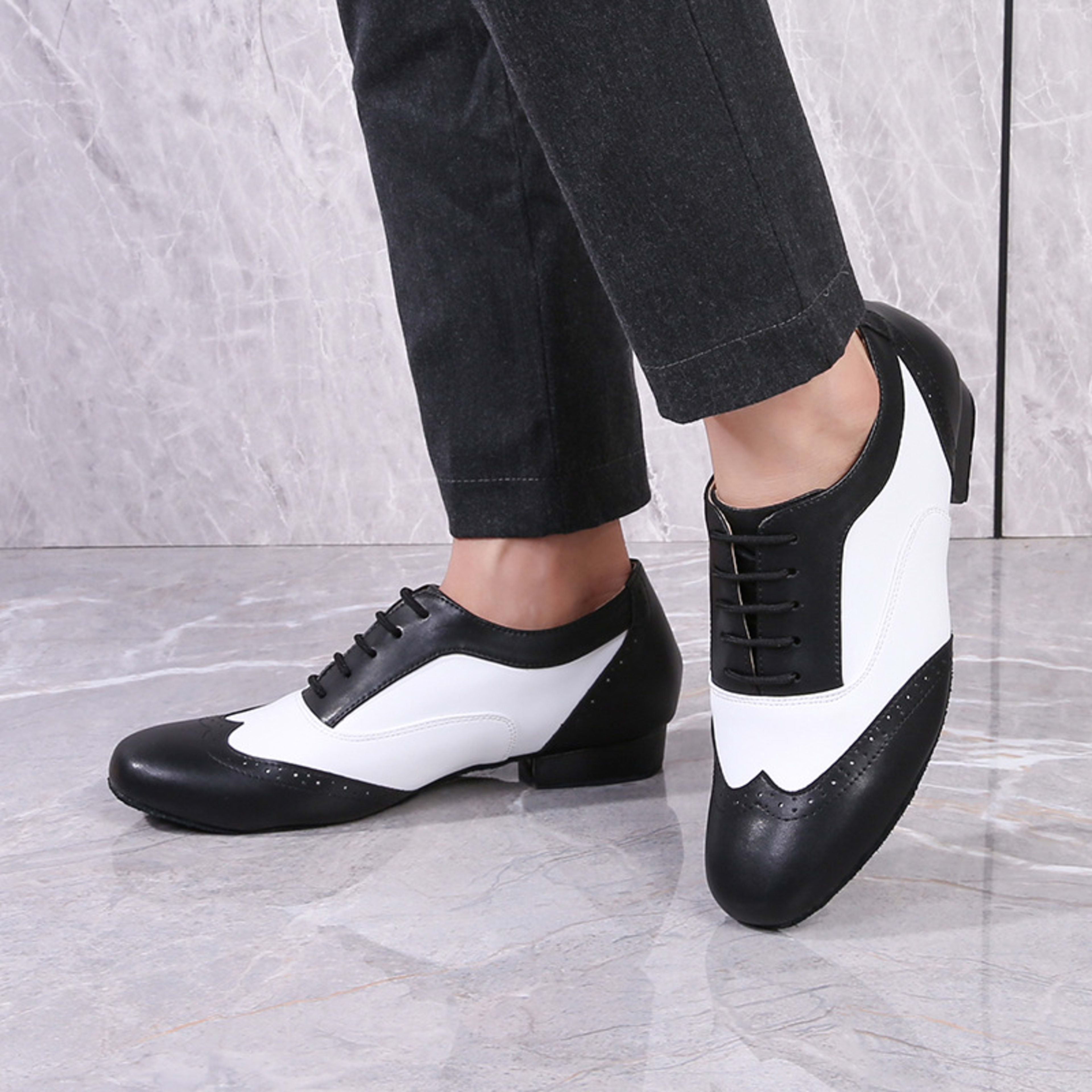 Leather Ballroom For Square Dancing And Latin Dancingsoft-soled Dance Shoes For Adults 7