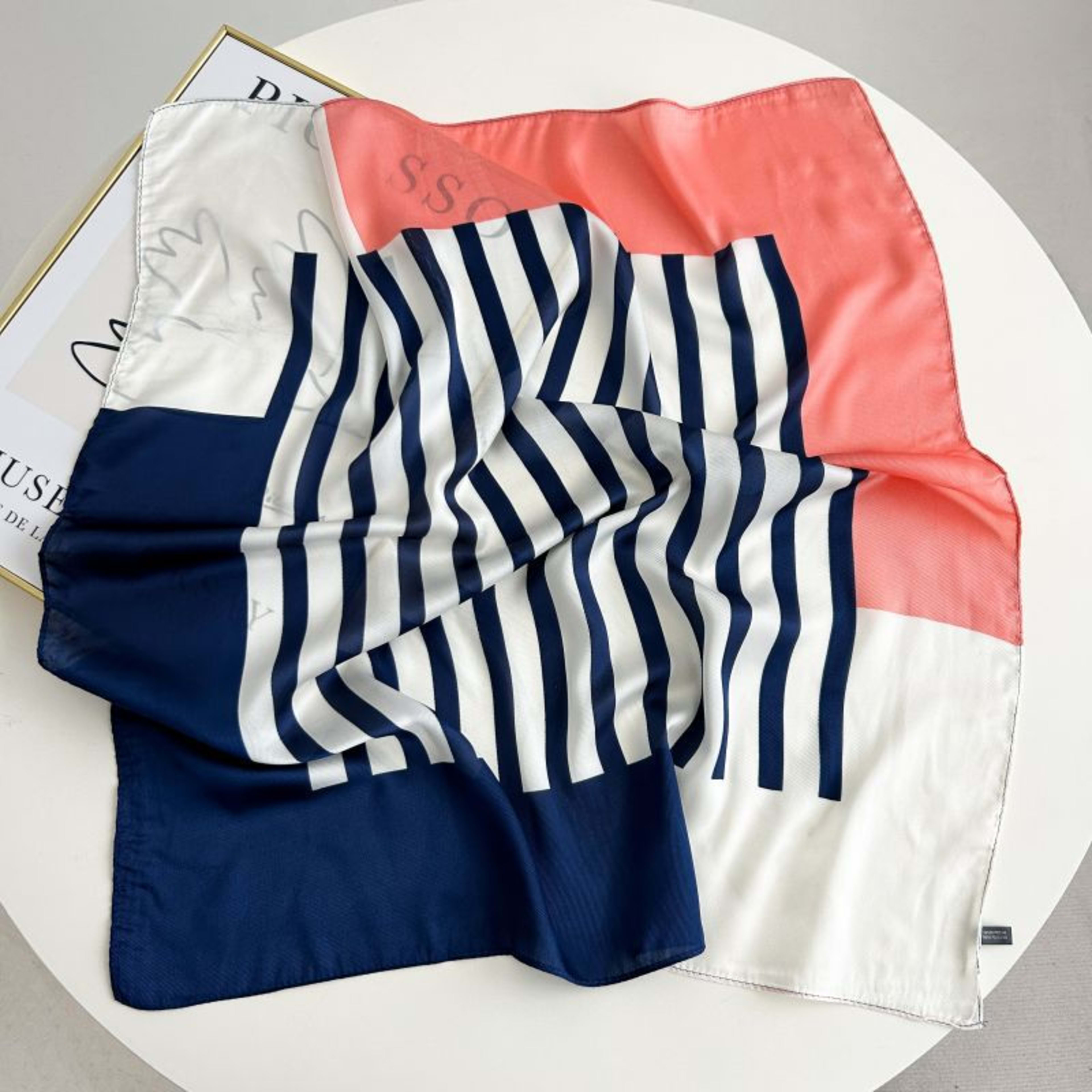 New High-end Twill Silk-look Square Scarf 4