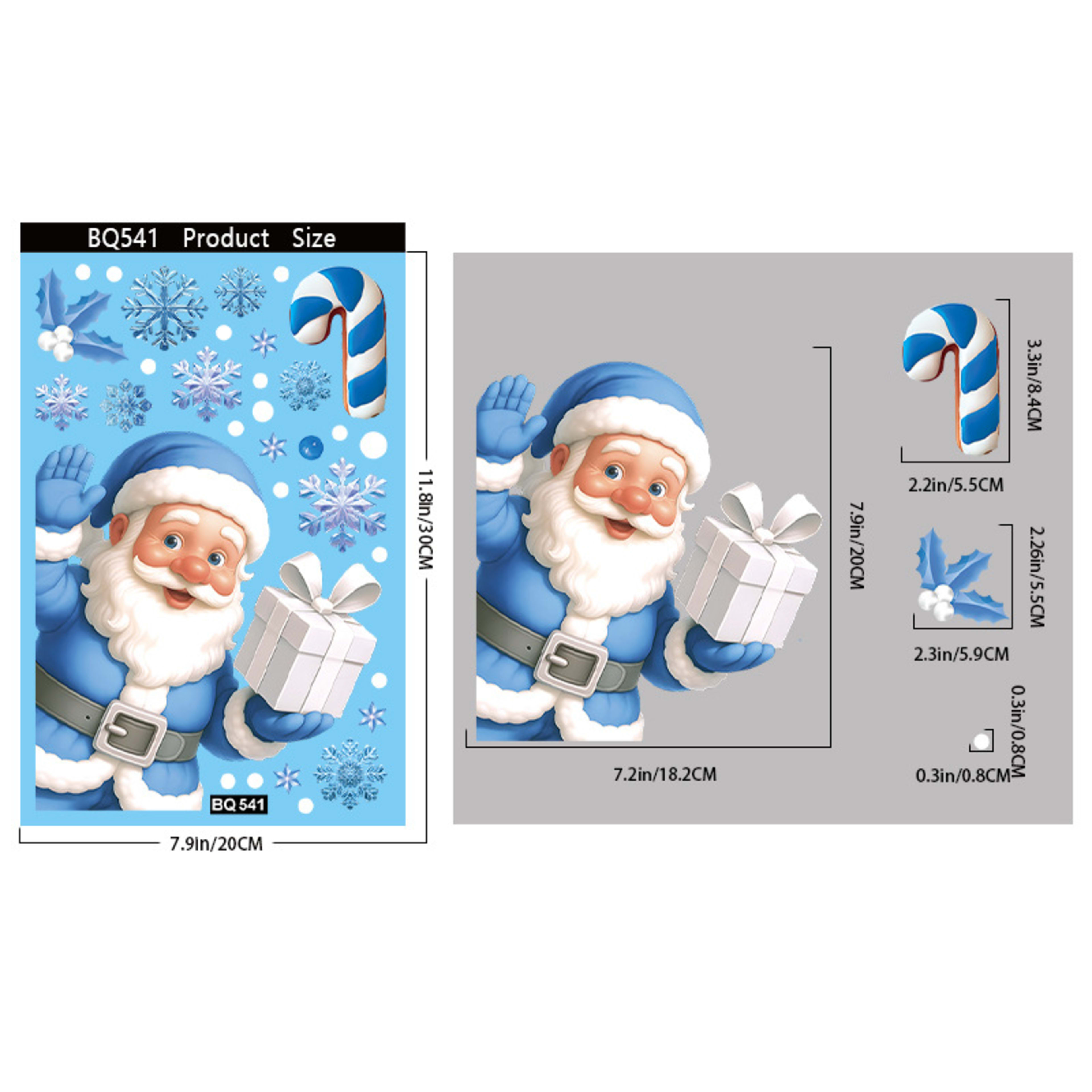 Christmas Party Decorative Creative Glass Sticker 7