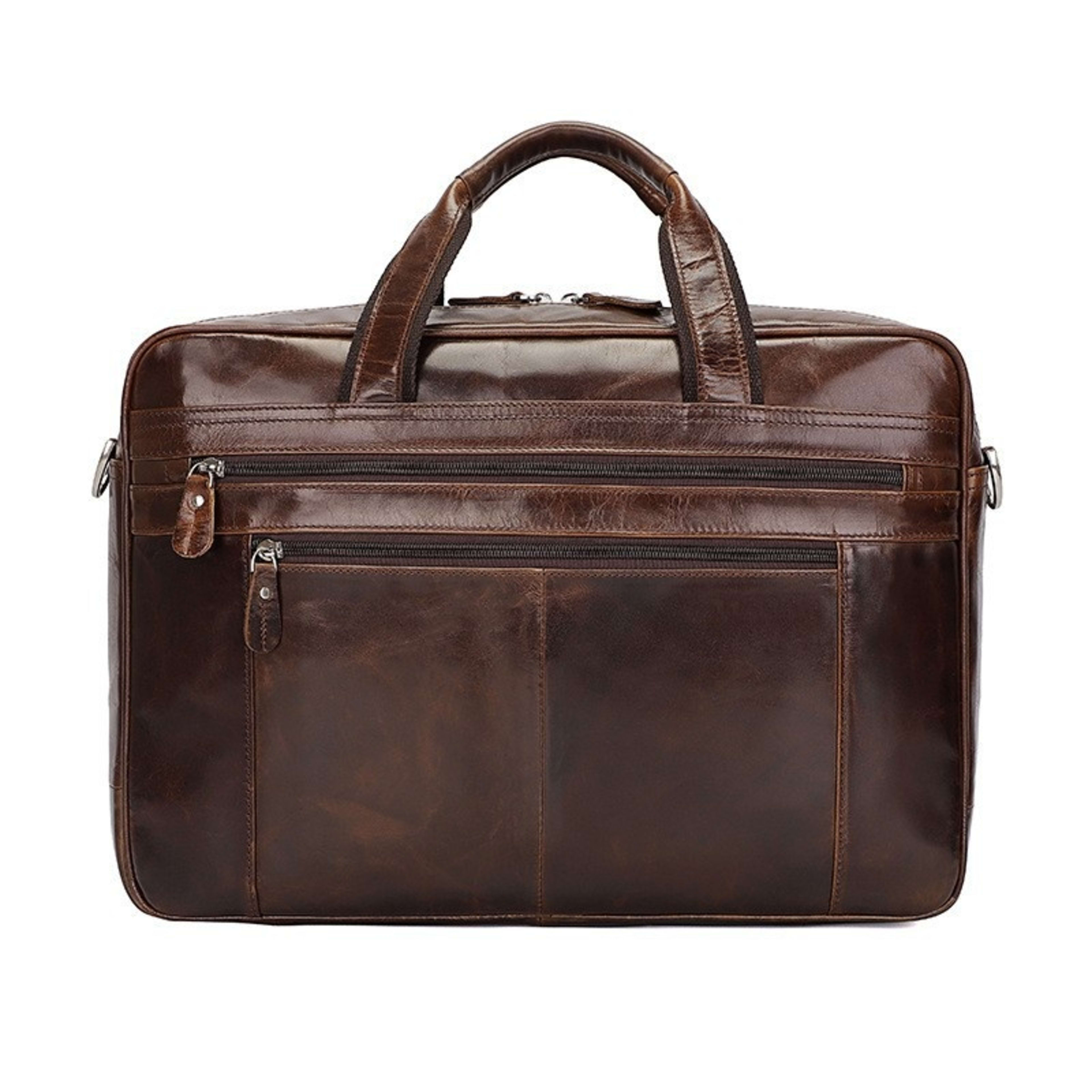 Leather Handbag Briefcase Napa Leather Comfortable Texture Men's Real-leather Bag 10