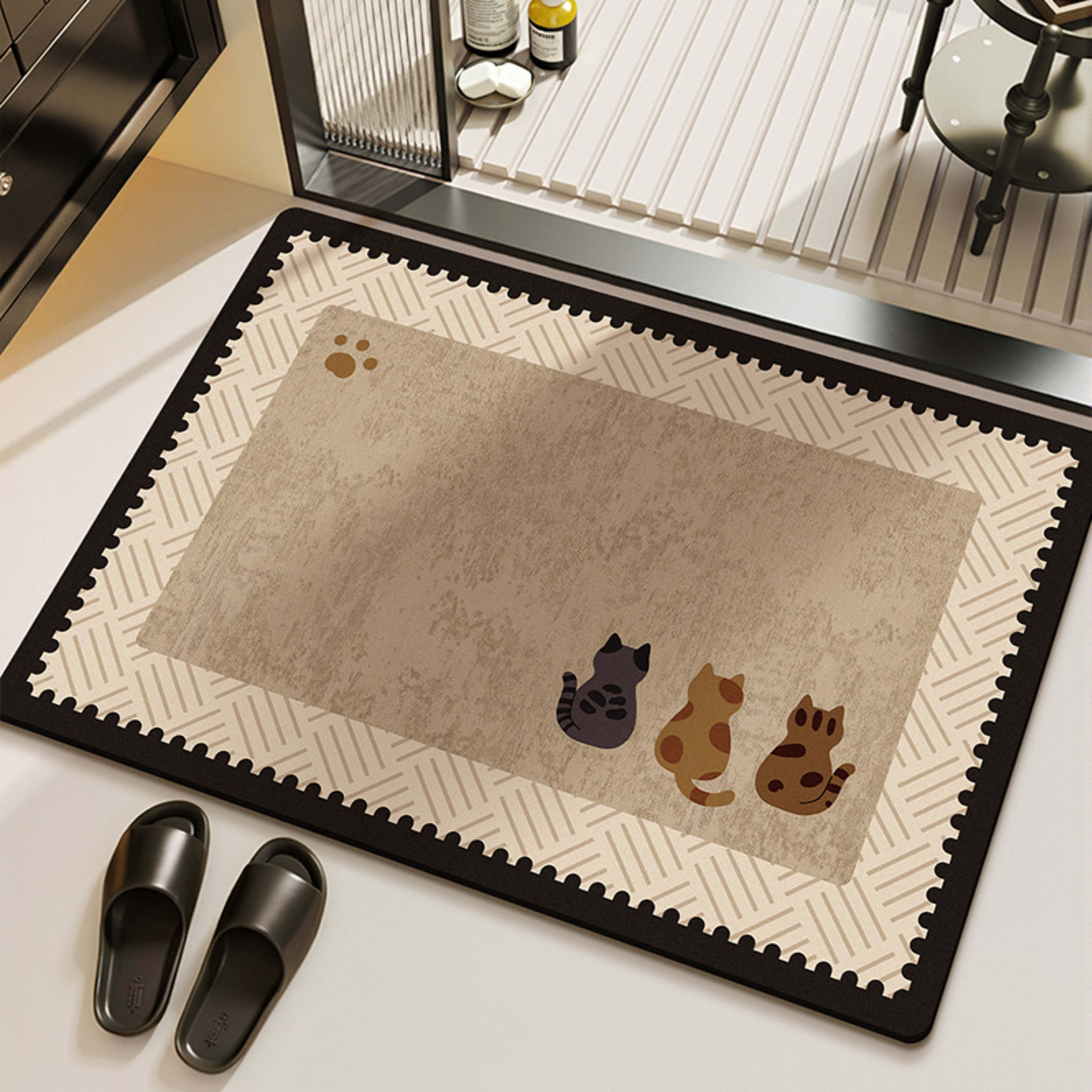 Stain-resistant Diatomaceous Earth Rug That Absorbs Water And Dries Quickly 7
