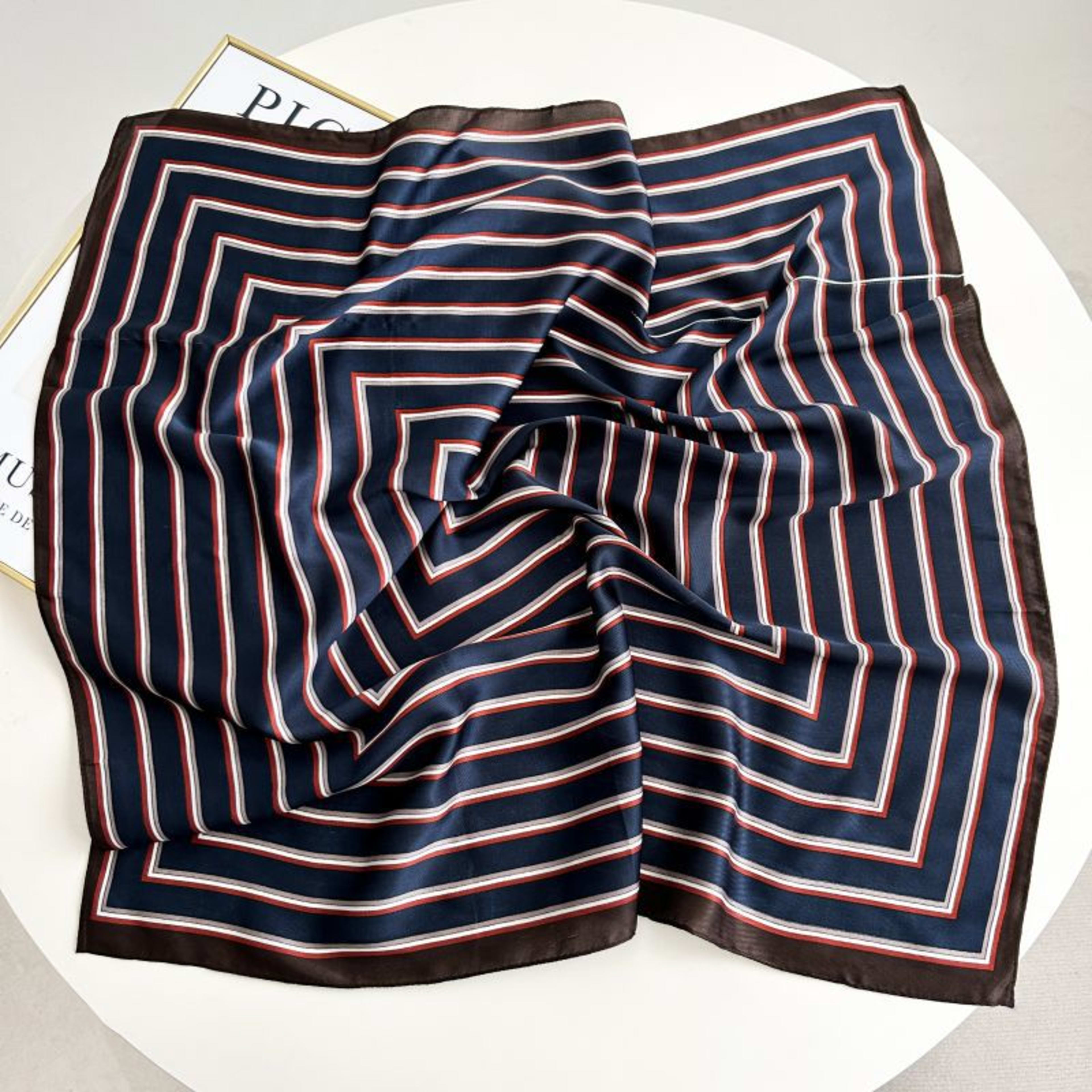 New High-end Twill Silk-look Square Scarf 42