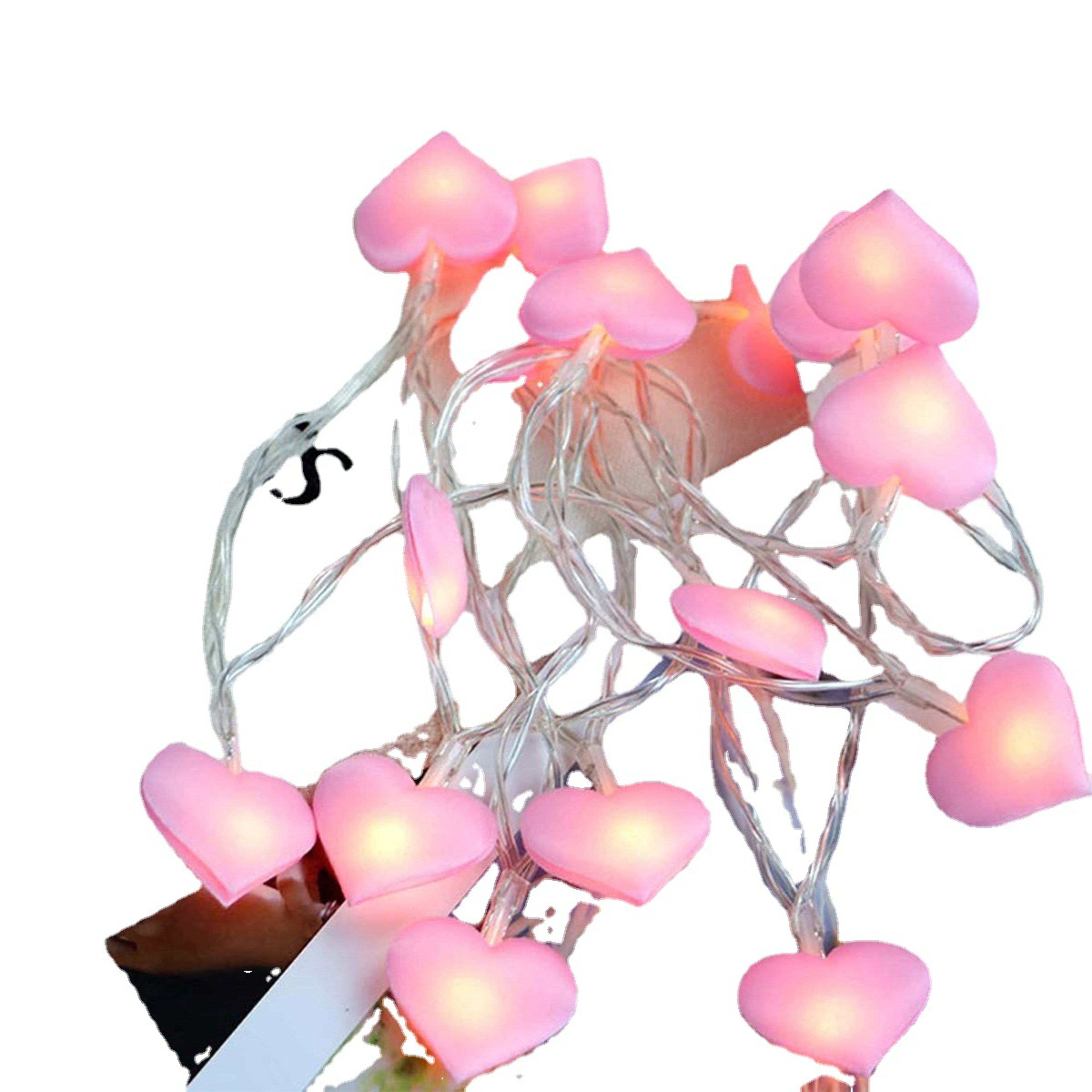 Fabric Love Lighting Chain Decorative Heart-shaped Romantic 4