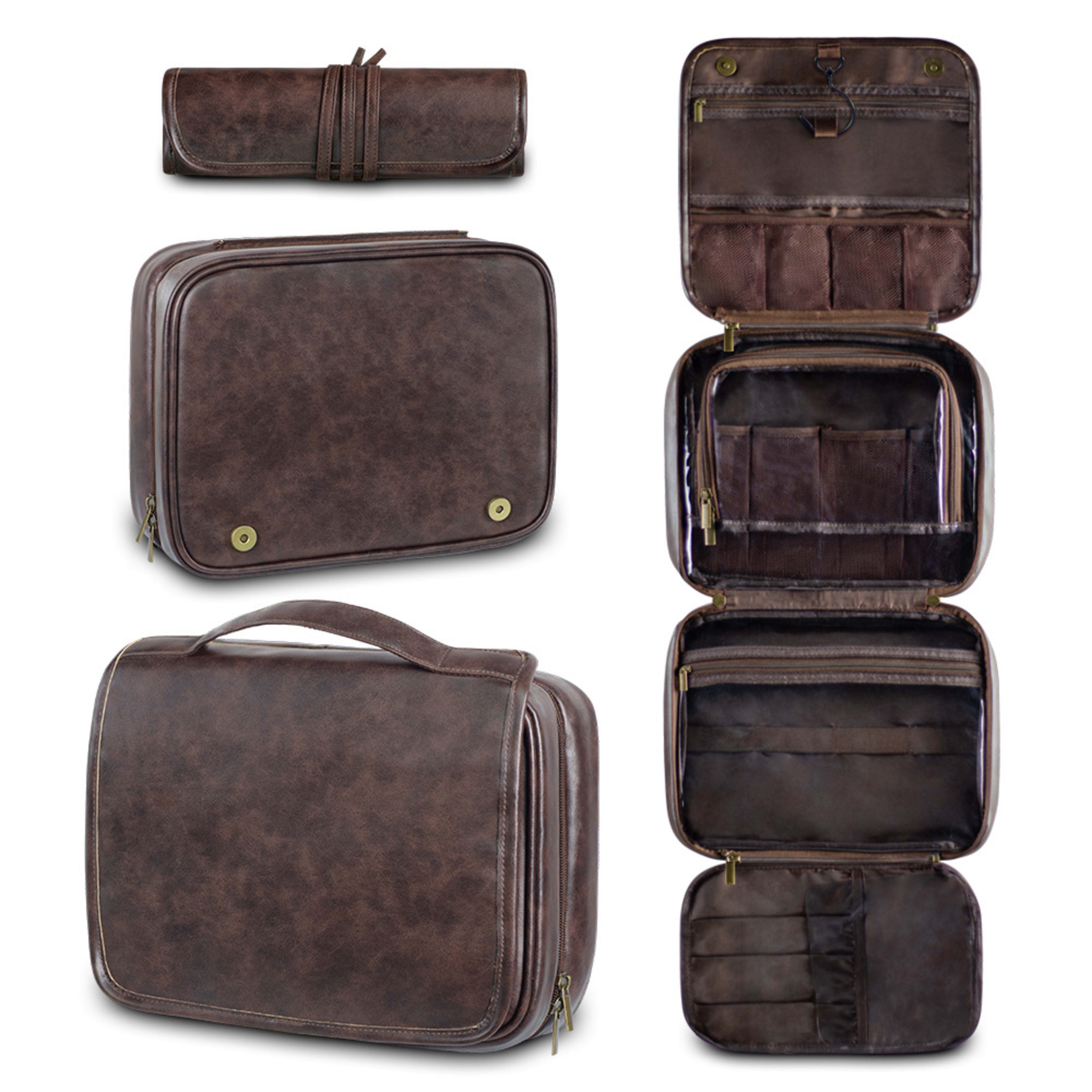 Men's Business Pu Wash Large Capacity High Sense Storage Bag 2