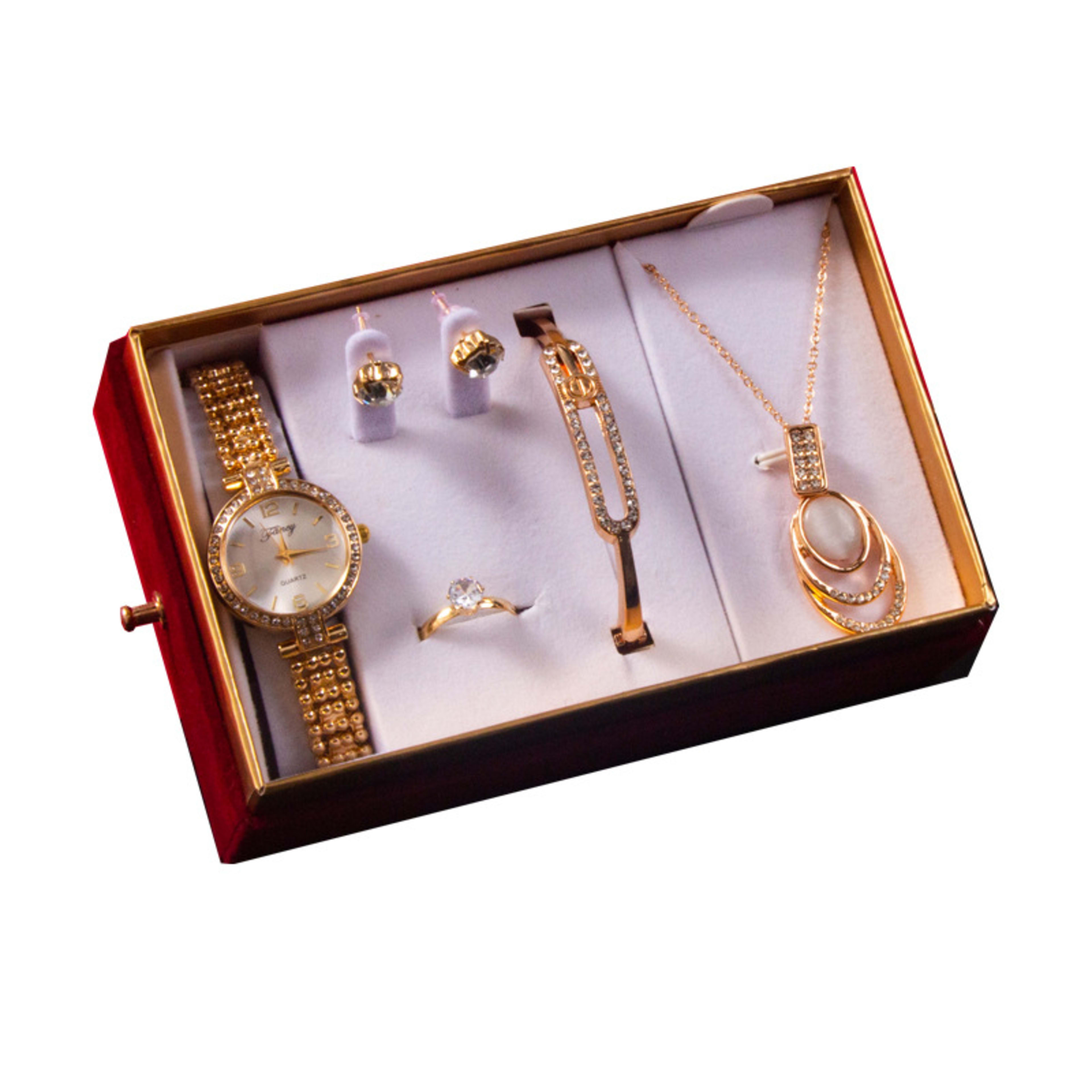 Goddess Festival With Hand Gift Set Watch Bracelet Necklace Ear Stud 2