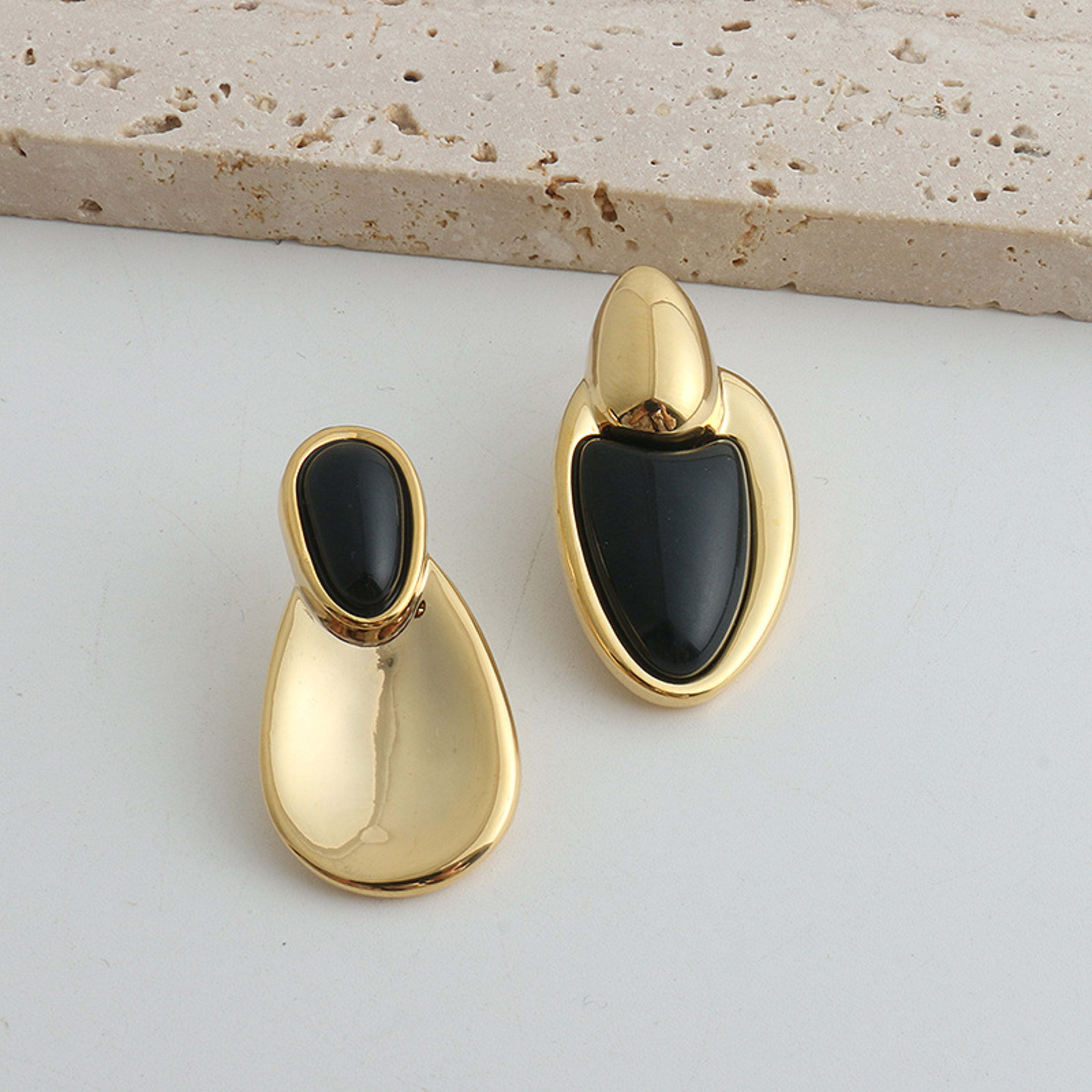 New Chinese Style Accessories Irregular Stitching Black Onyx Necklace Women 6